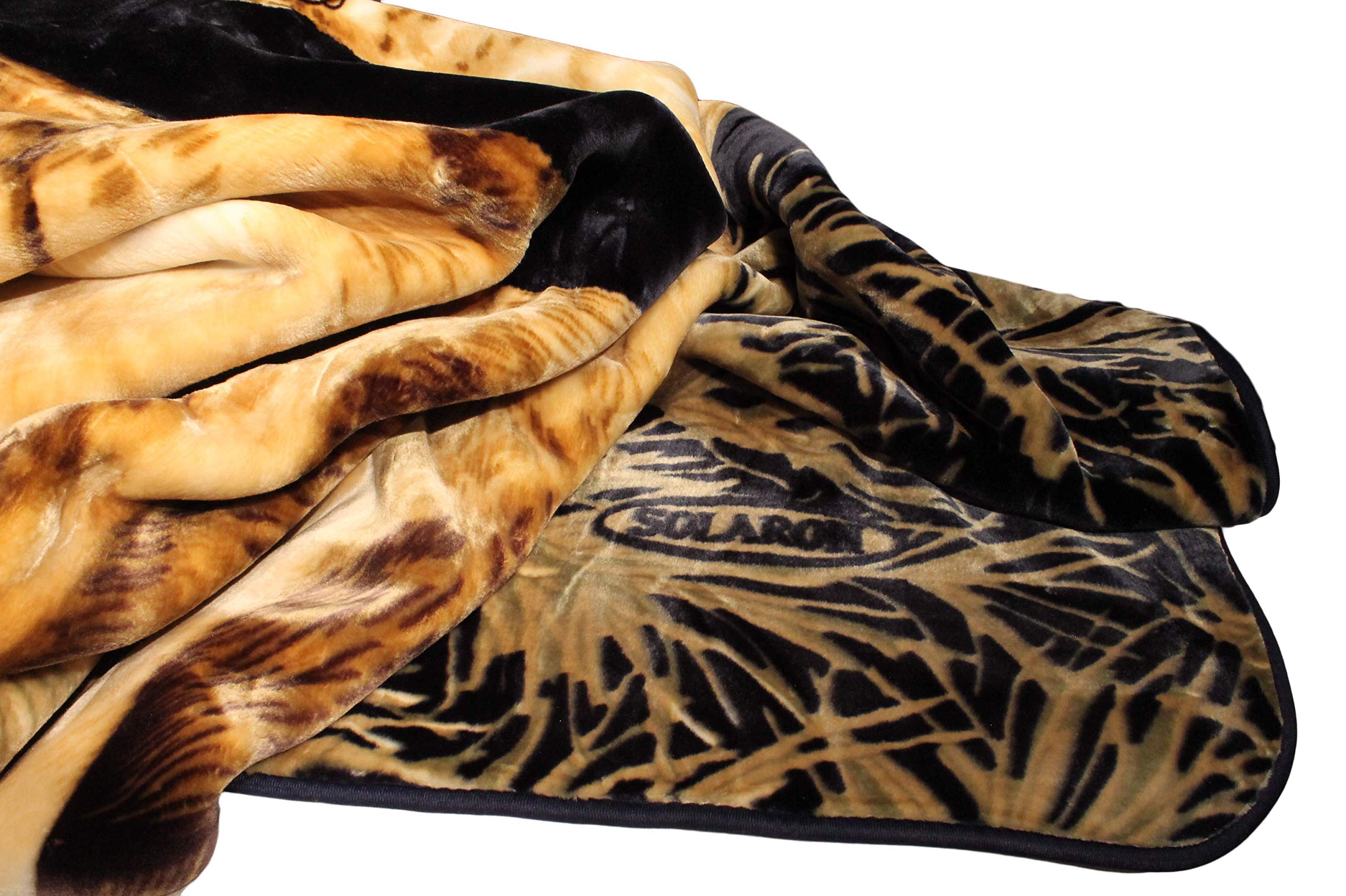 Premium Solaron Queen Size Deer Navy Korean Mink Blanket - Ultra Soft & Warm Luxury Bedding for Winter, Perfect for Home, Bedroom, and Gift Giving