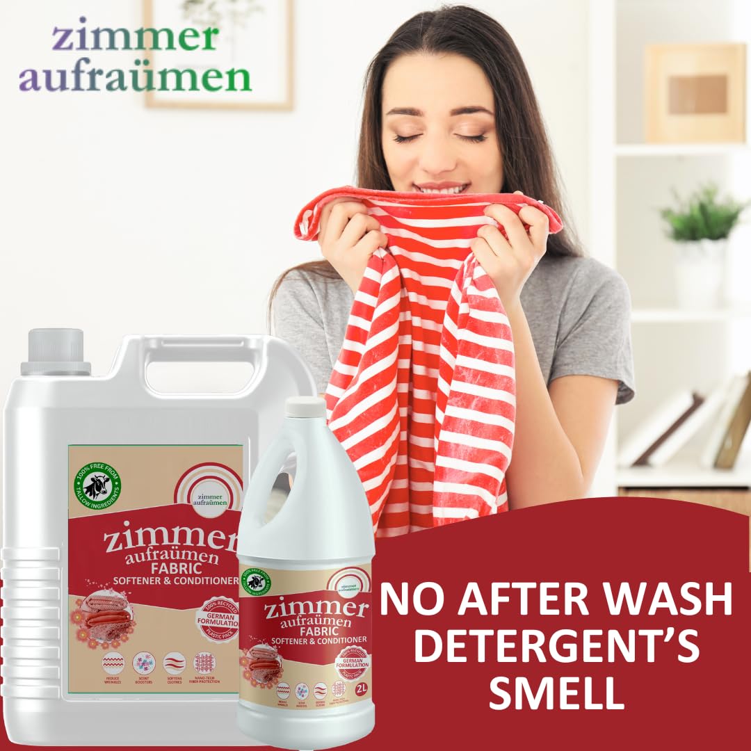 2L Vegan Fabric Conditioner & Softener - Tallow-Free Formula for Long-Lasting Freshness | Ideal for Laundry, Clothes Softening & Fabric Care