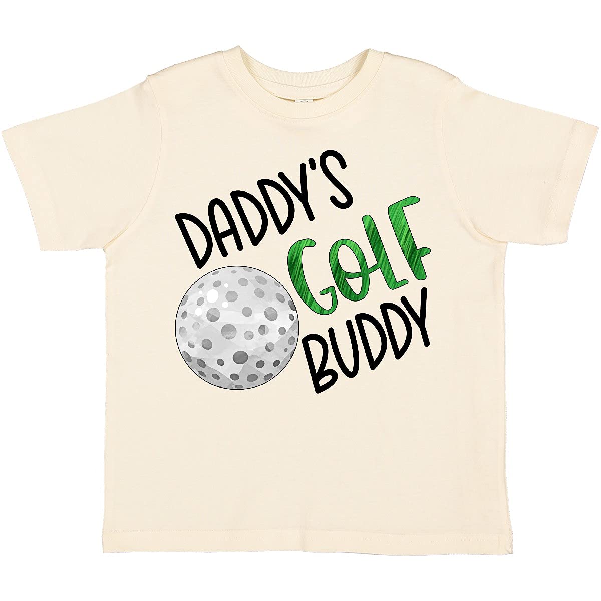 Inktastic Daddy's Golf Buddy with Golf Ball Toddler T-Shirt - Funny Golf Lover Dad & Kid Matching Outfit for Father's Day, Golf Tournaments & Family Bonding Activities