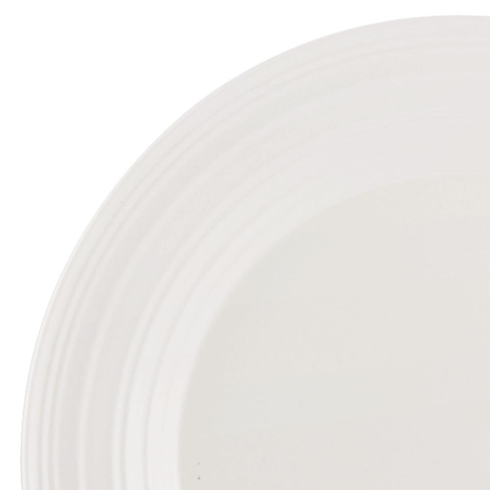 16-Piece Swirl White Dinnerware Set - Service for 4, Elegant Porcelain Plates, Bowls & Mugs - Perfect for Family Dinners, Entertaining Guests & Restaurant-Style Dining
