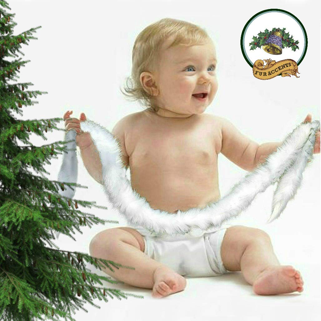 Premium White Shag Faux Fur Garland - 2