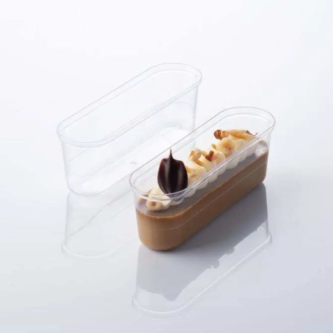 Eclair Cup 5.5 oz - Premium Porcelain Dessert Cup for French Pastries, Custards & Mousse - Perfect for Baking, Entertaining & Gourmet Dessert Presentation