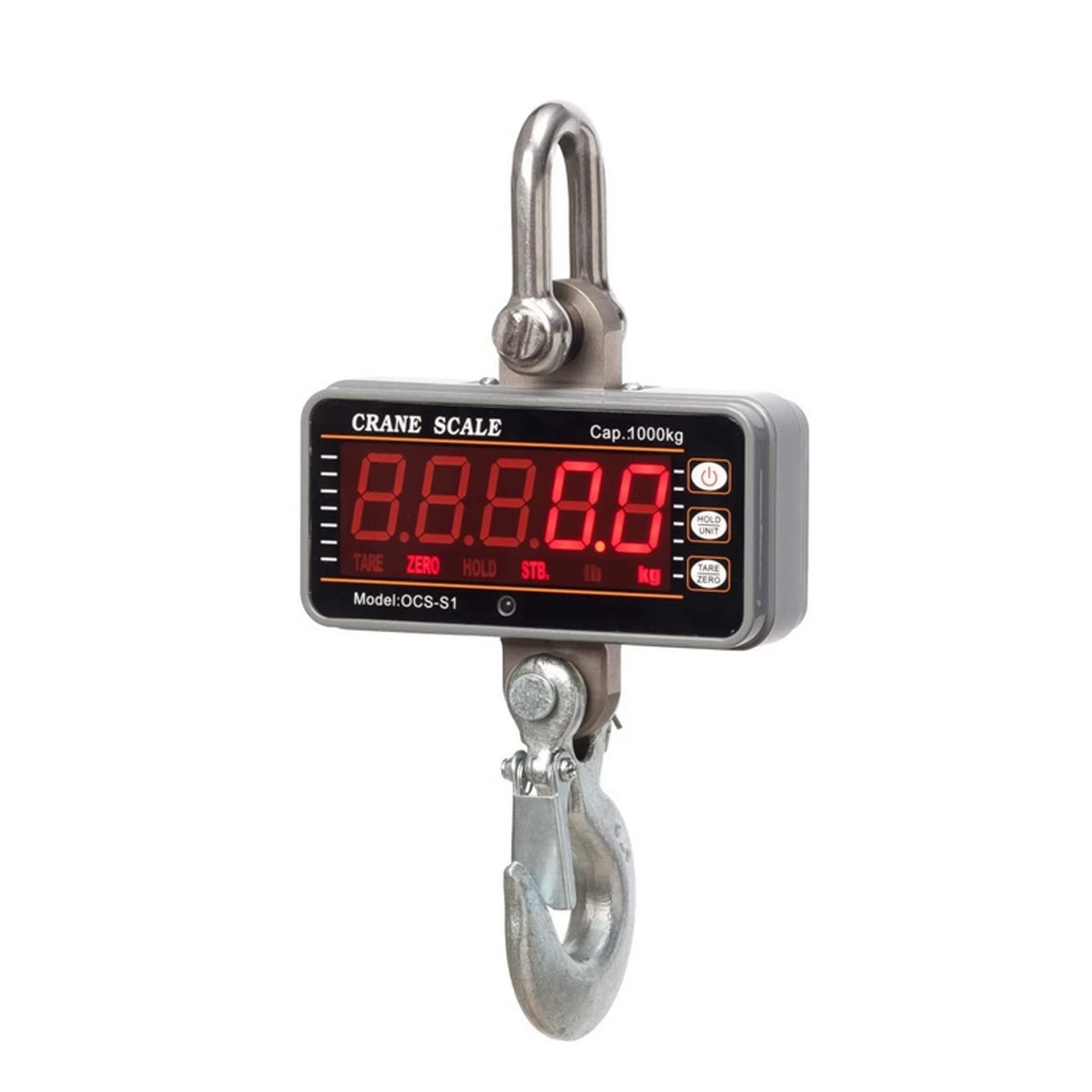 High Precision 1000KG/2000LBS Digital Hanging Scale - Heavy Duty 1 Ton Crane Scale with LED Display - Perfect for Warehouses, Shipping & Industrial Weighing