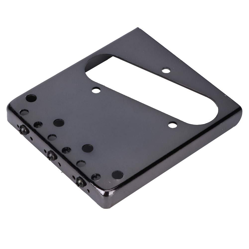 Electric Guitar Saddle Bridge Replacement - 3-Saddle Bridge with Screws & Hex Wrench Set for Electric Guitar, Bass & TL Guitar (Black) - Perfect for Guitar Maintenance, Repair & Upgrades