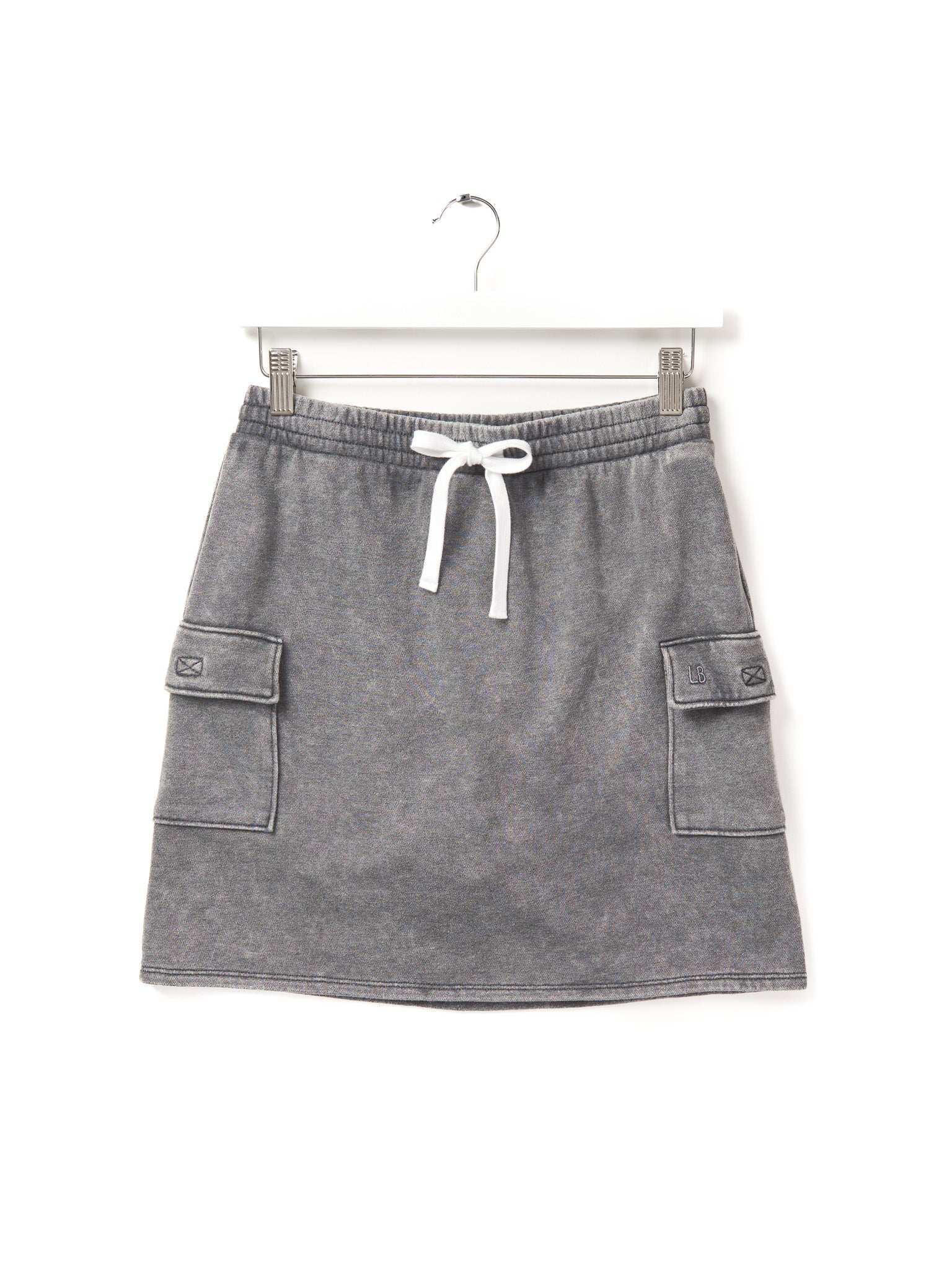 Women's Cargo Skort with Pockets - Charcoal Wash - Comfortable Stretch Fabric for Hiking, Travel & Outdoor Activities