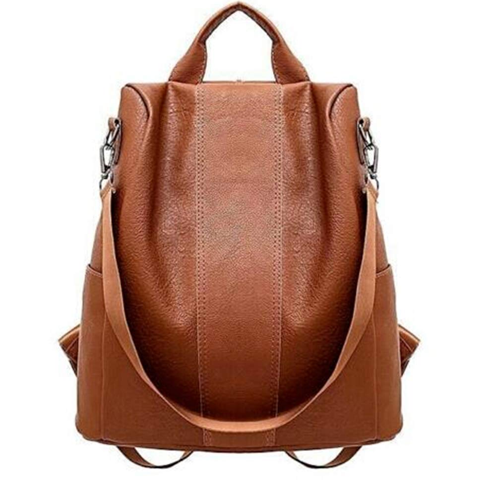 Waterproof Leather Women's Travel Backpack - Anti-Theft High Capacity Convertible Shoulder Bag for Ladies, MSDMSASD Chocolate Backpack Purse | Perfect for Commuting, Work, College & Weekend Getaways
