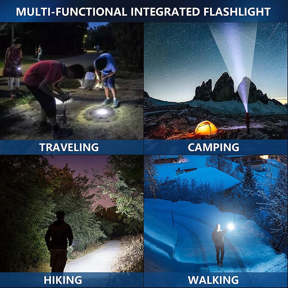 MVIOCS 5-Pack High Lumens LED Tactical Flashlight Set - 5 Modes, Compact & Waterproof Zoomable Flashlights for Camping, Hiking, Home Emergency & Outdoor Adventures