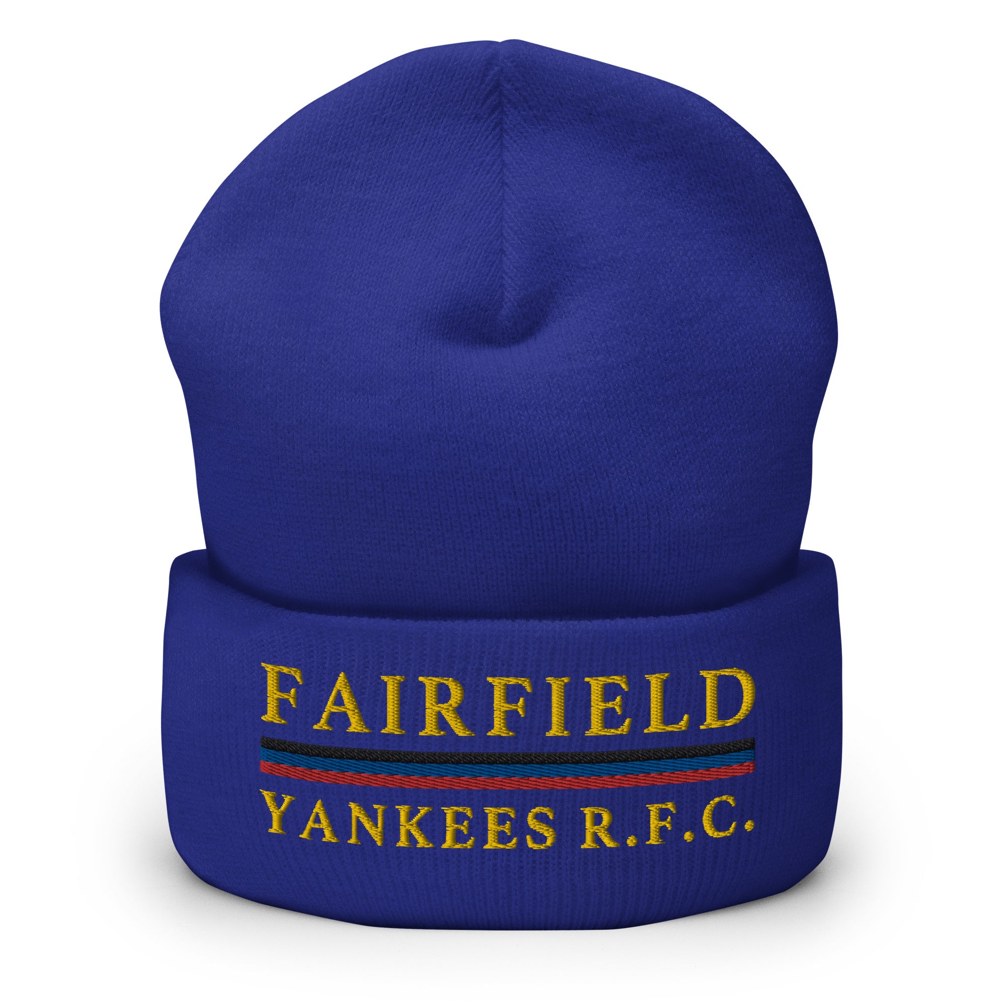 Fairfield Yankees RFC Cuffed Beanie - Winter Knit Hat for Men & Women - Cozy & Warm Skull Cap for Cold Weather - Perfect for Football Games, Outdoor Sports & Casual Wear