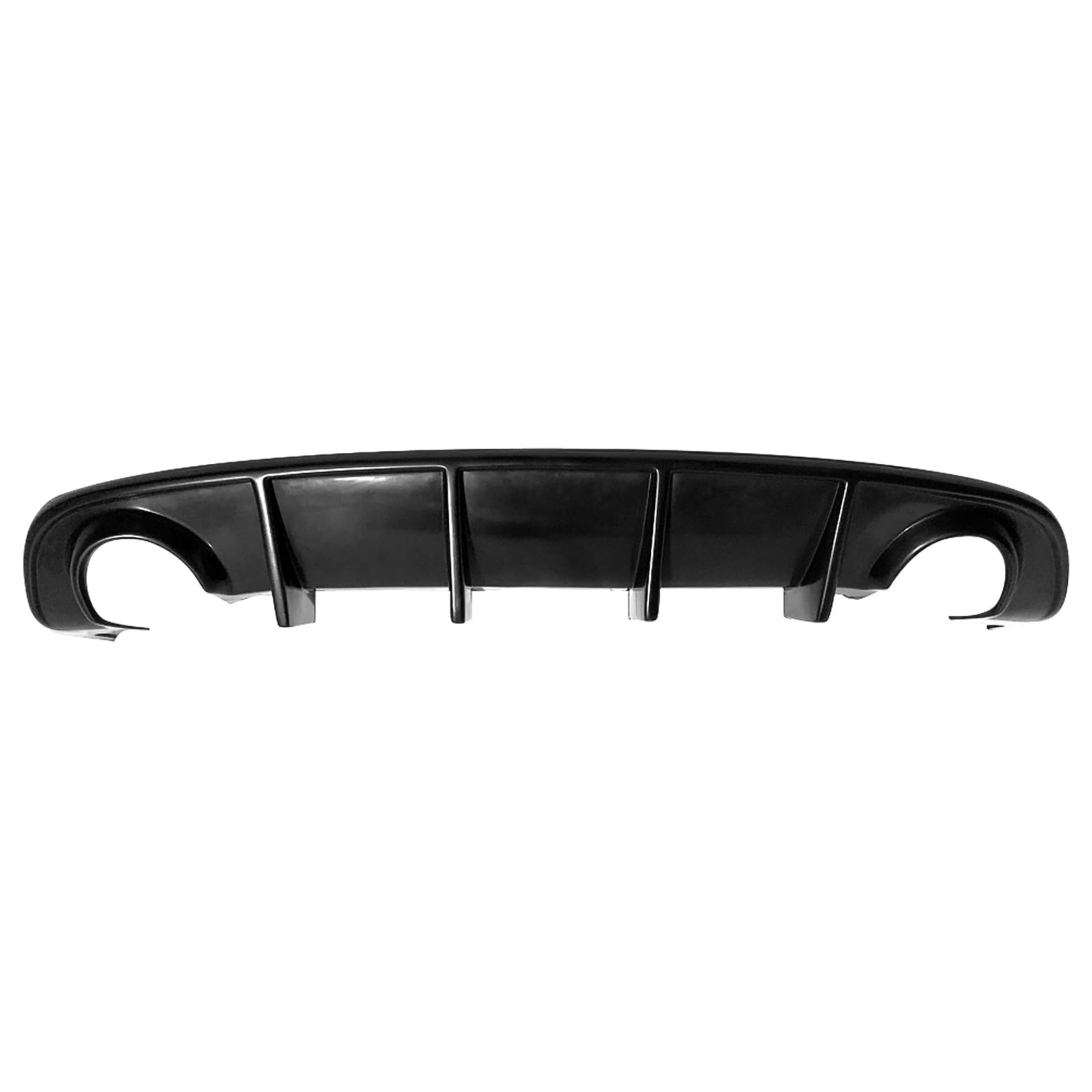 IKON MOTORSPORTS Rear Diffuser for 2015-2020 Dodge Charger SRT Scat Pack | MDP Style Unpainted Black PU Shark Fin Rear Bumper Valance Spoiler | Performance Air Dam Chin Splitter Molding (1-Piece) | Enhances Aerodynamics & Sporty Look for Street Racing & Car Shows