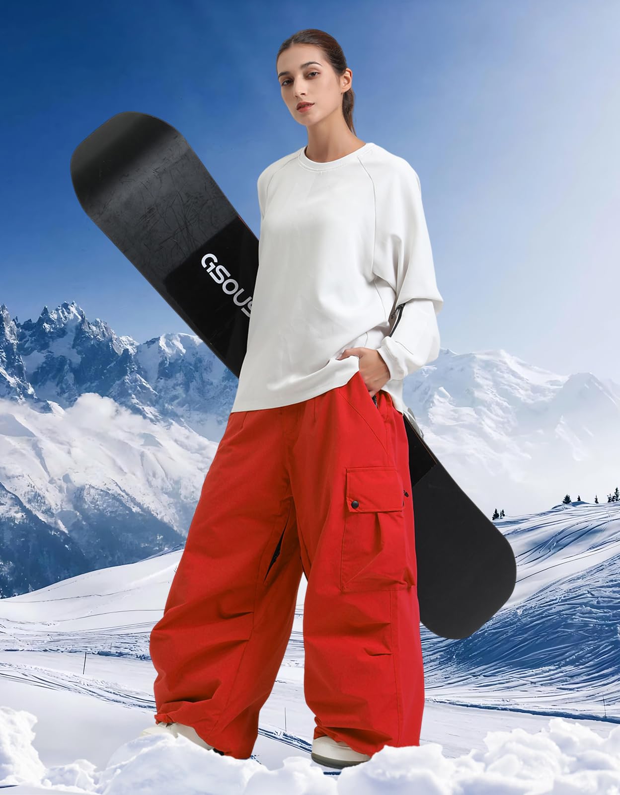 **Men's & Women's Snowboard Pants - Waterproof Insulated Baggy Ski Pants for Winter Sports - Perfect for Snowboarding, Skiing & Outdoor Adventures**