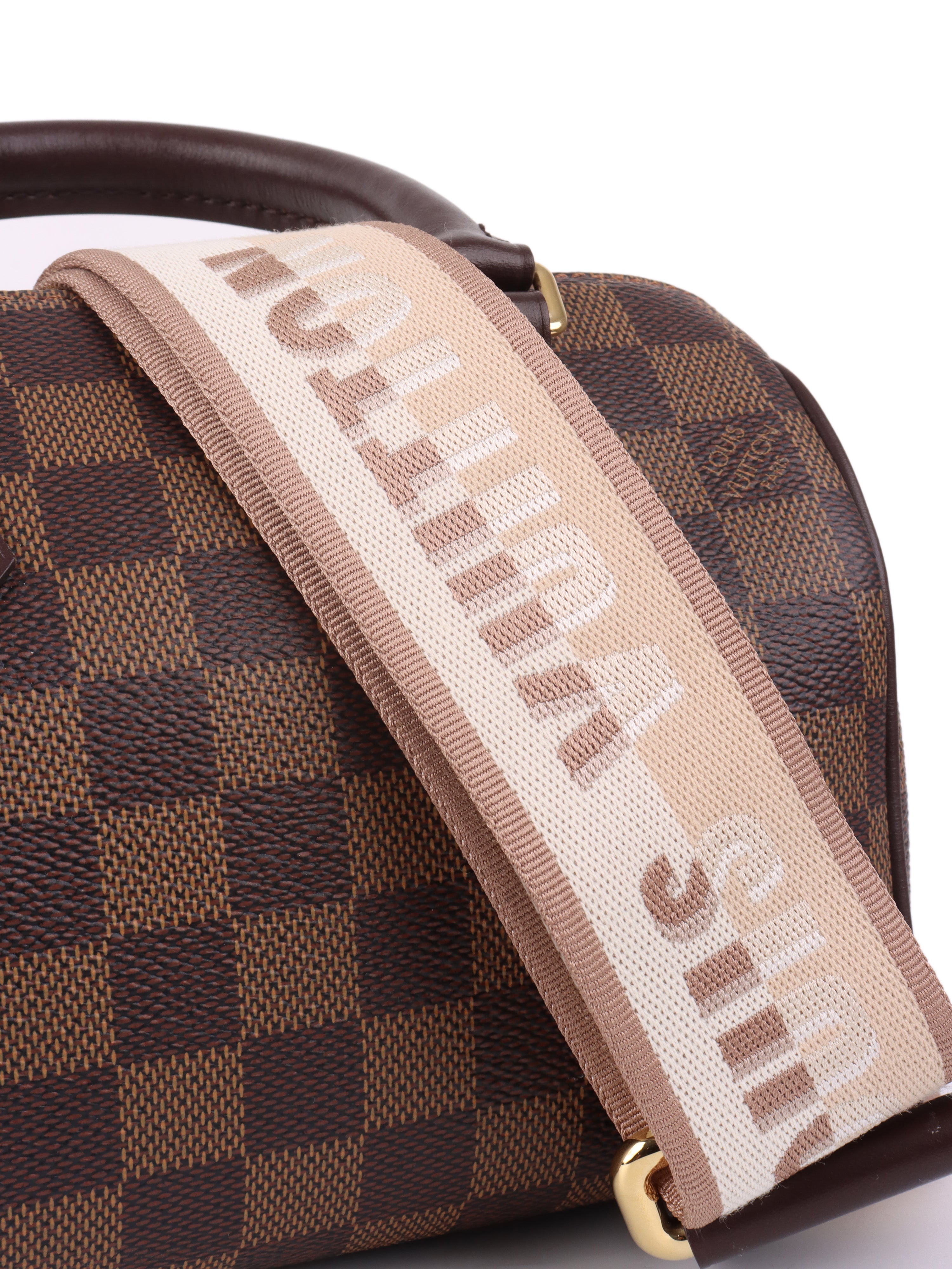 Louis Vuitton Damier Ebene Speedy 20 Bandouliere Crossbody Bag - Luxury Designer Handbag for Women, Perfect for Work, Travel & Everyday Use