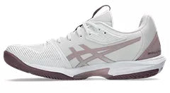 Asics Women's Solution Speed FF 3 Tennis Shoes - Lightweight Performance Court Sneakers (White/Mauve) | Perfect for Competitive Matches & Training Sessions