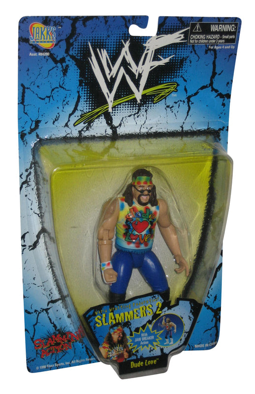1998 WWF Jakks Pacific Slammers Series 2 Dude Love Wrestling Action Figure - Collectible Vintage Toy for WWF Fans & Wrestling Memorabilia Collectors - Perfect for Display, Play, and Nostalgic Gift Giving