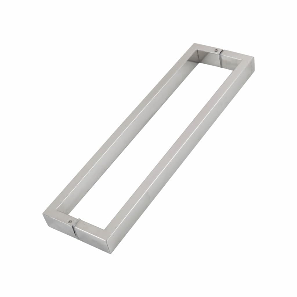Stainless Steel Square Double Curved Glass Door Handle for Shower & Bathroom - Durable Bath Hardware for Modern Home & Commercial Use