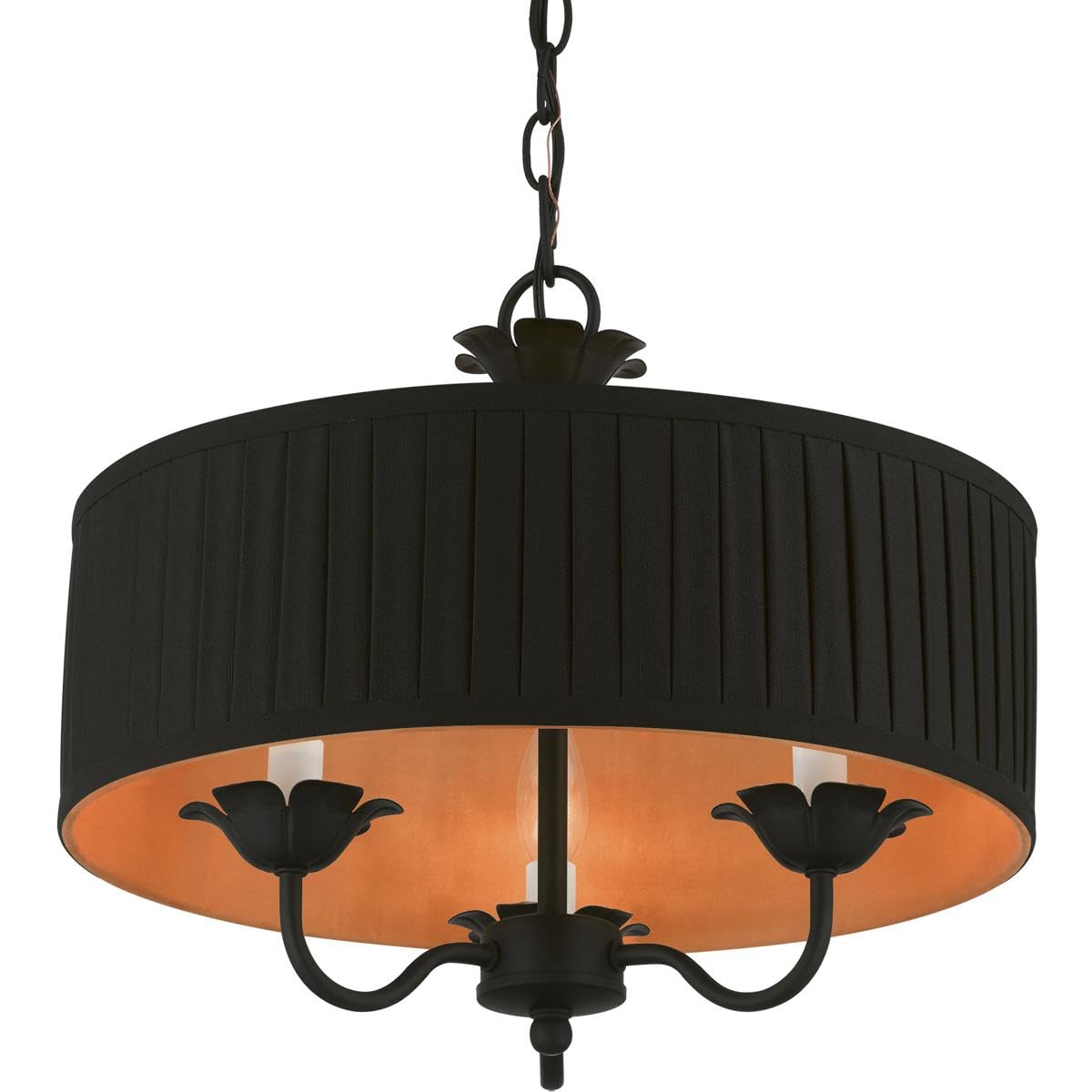 Livex Lighting 41863-04 Harrington Black Pendant Chandelier - Modern Ceiling Light Fixture for Dining Room, Kitchen Island & Bedroom Decor