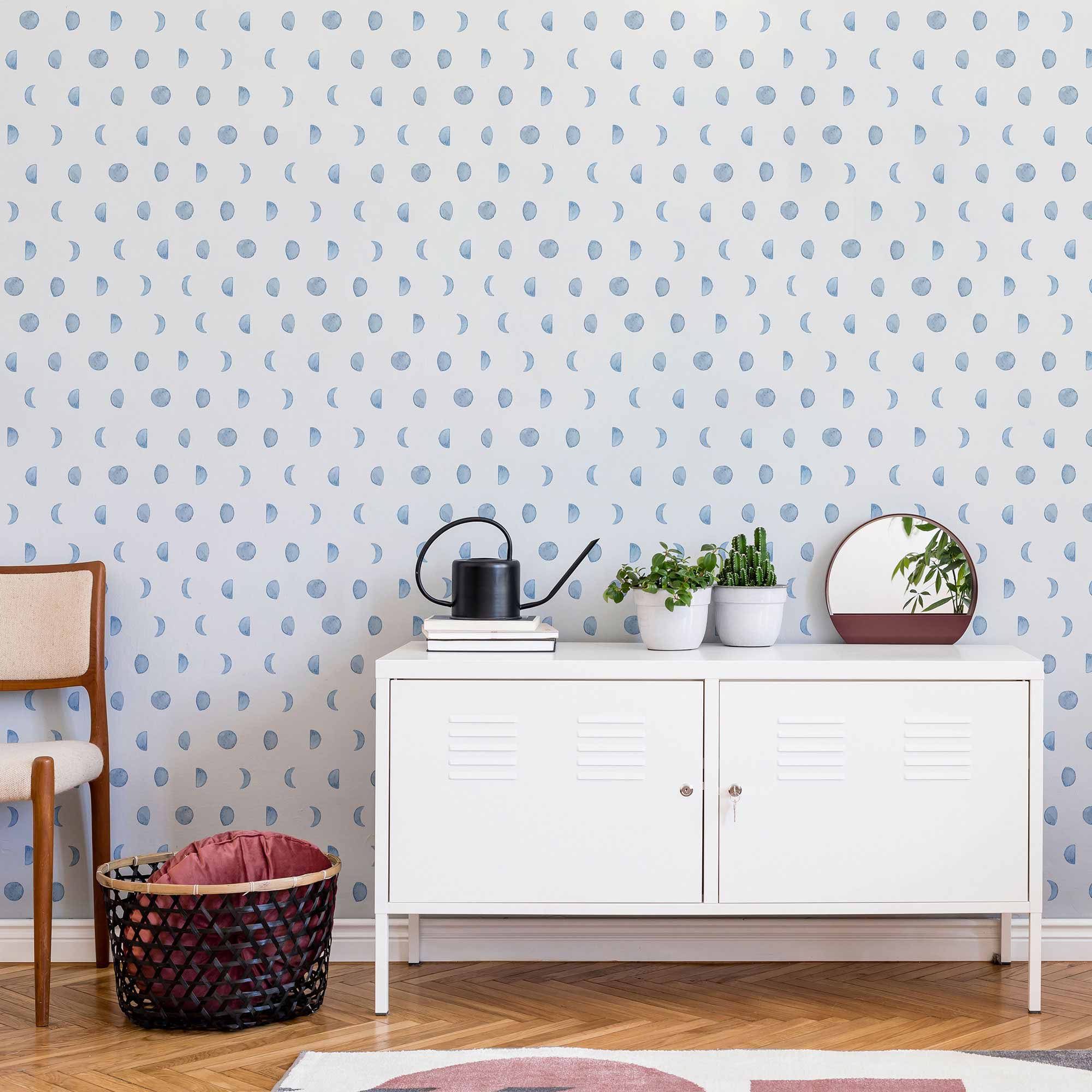 Blue Moon Peel and Stick Removable Wallpaper - Self-Adhesive Wallpaper for Bedroom, Living Room, Nursery - Easy to Install & Remove - Waterproof & Durable - 4886