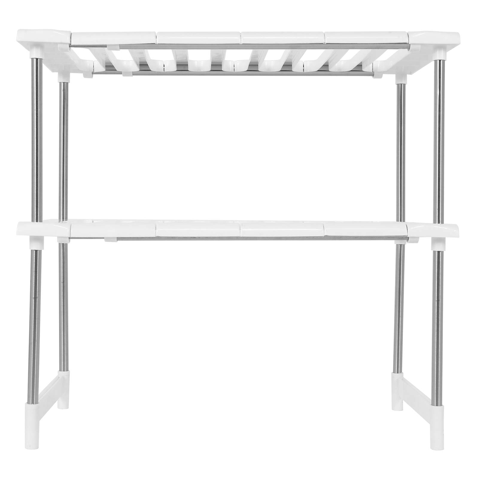 Junlucki Under Sink Organizer - Sturdy PP & Stainless Steel Kitchen Storage Rack with Wheels | Space-Saving Cabinet Organizer for Kitchen, Bathroom & Living Room