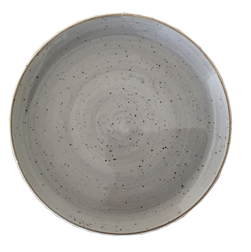 Continental Rustics 7.5 Inch Coupe Plate Set - Elegant Grey Stoneware Dinner Plates (24-Piece Case) - Perfect for Restaurants, Catering & Stylish Home Dining