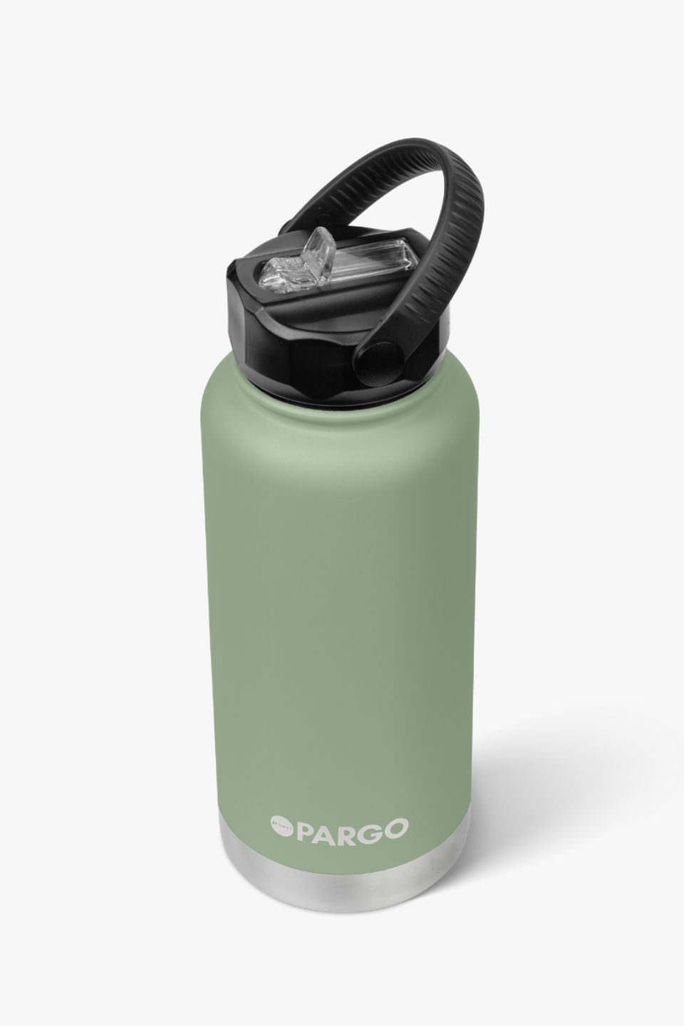 Eco-Friendly Insulated 950ml Eucalyptus Green Water Bottle with Straw Lid - Perfect for Gym, Hiking & Travel
