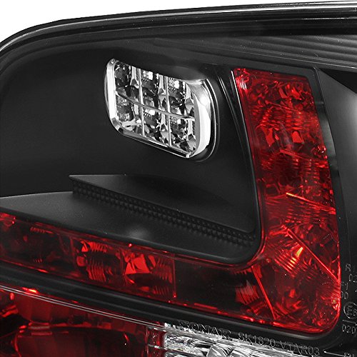 AKKON Black Bezel LED Tail Lights Brake Lamps Replacement for 2003-2007 VW Touareg SUV - 4pc Set, Enhanced Visibility & Style for Night Driving & Custom Car Upgrades