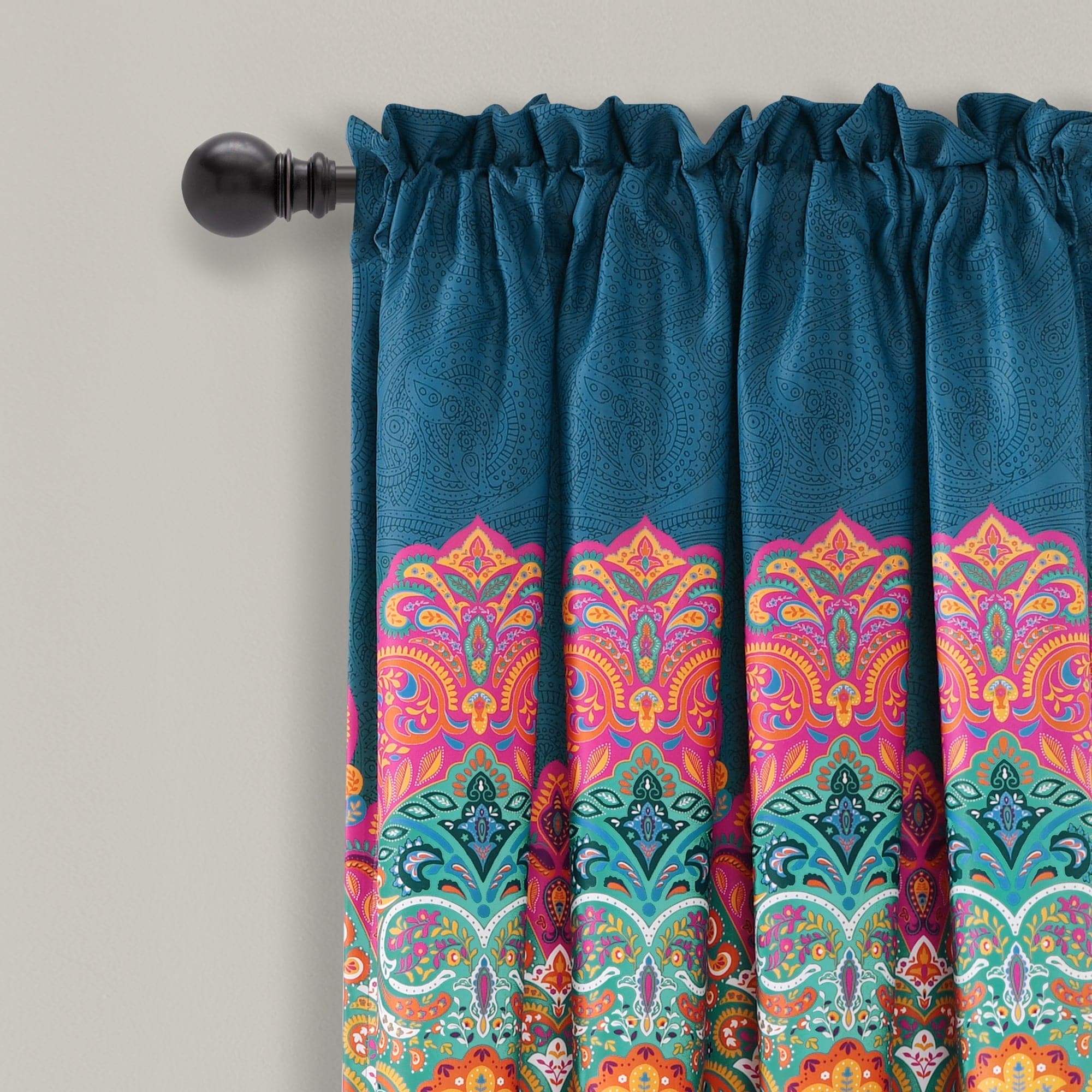 Boho Chic Light Filtering Window Curtains - 2 Panels Set for Living Room, Bedroom & Nursery - Sheer Drapes with Tassel Trim for Soft Natural Light & Privacy