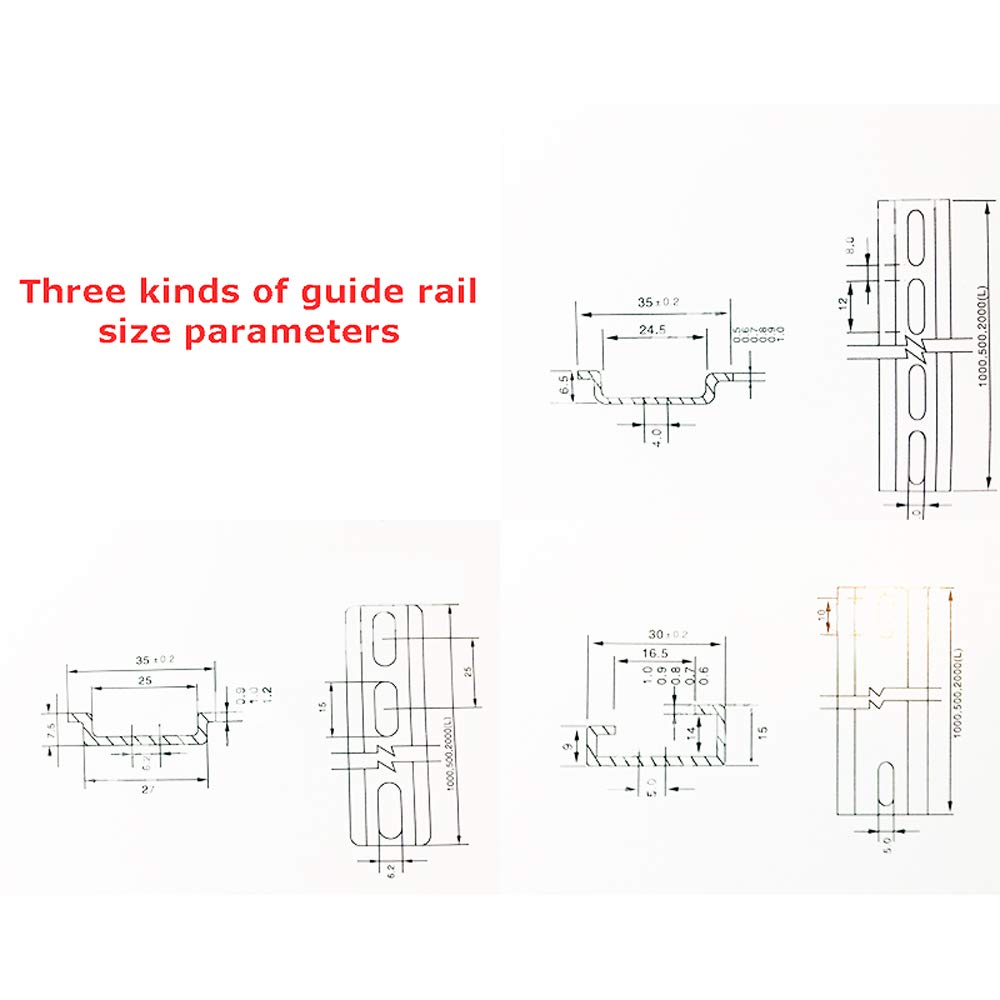 TECHTONGDA 3 Groove Manual DIN Rail Cutter for Aluminum Alloy & Steel Rail with Measuring Scale - Perfect for Electrical Panel Installation and Industrial Wiring Projects