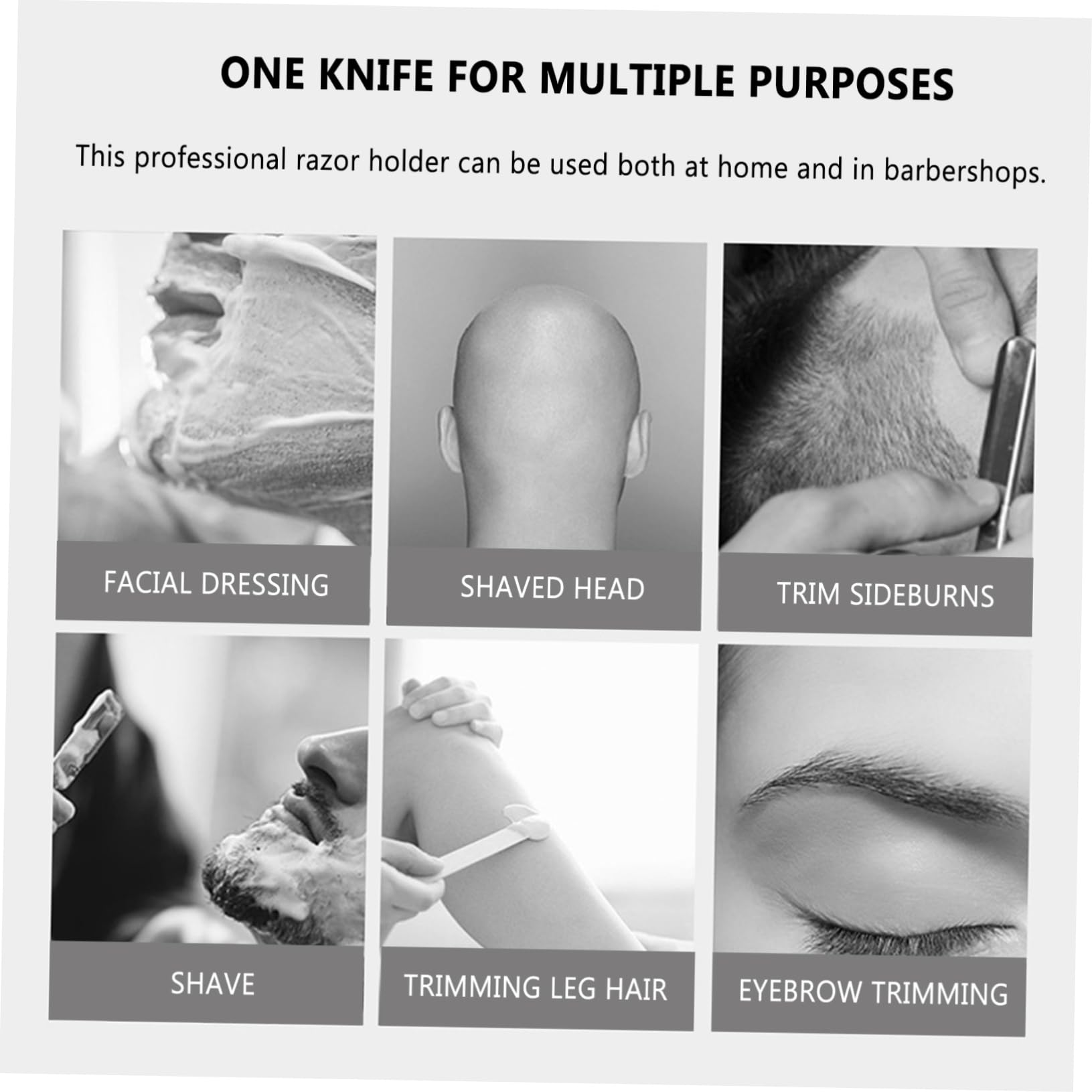 Professional Straight Barber Razor for Men - Manual Shaving Razor with Precision Blade for Facial Hair Trimming & Grooming - Perfect for Home Shaving, Barber Shop Use & Travel Grooming Kit