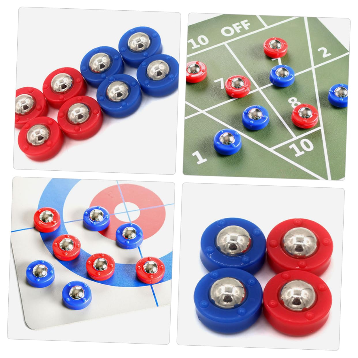 KICHOUSE 24pcs Shuffleboard Pucks Set - Replacement Roller Balls for Tabletop Shuffleboard & Mini Bowling Game - Perfect for Family Game Night, Office Entertainment & Pub Parties