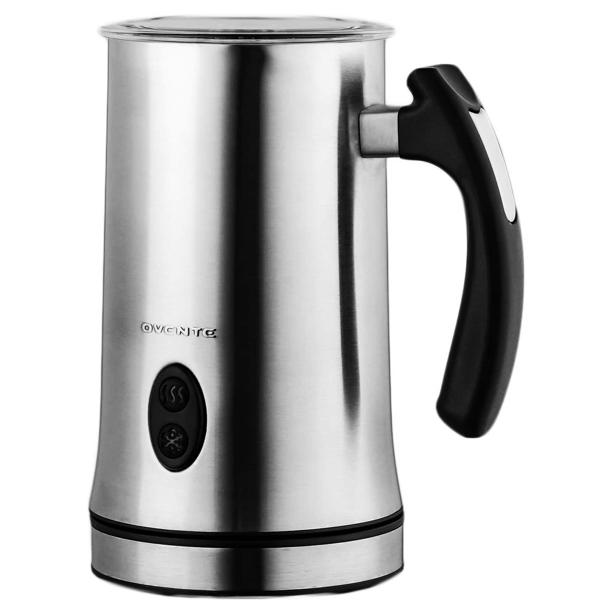 Ovente Electric Double Wall Insulated Milk Frother & Steamer - 5oz & 10oz Capacity, Non-Stick, Hot & Cold - Perfect for Latte, Cappuccino, Espresso & Hot Chocolate - Chrome FR4810CH | Ideal for Home, Office & Coffee Shops