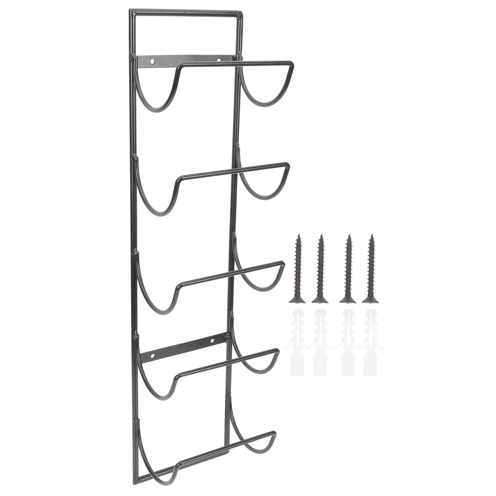 LUOZZY 5-Tier Wall Mounted Storage Rack - Heavy Duty Iron Organizer for Towels, Wine Bottles & Home Essentials | Perfect for Hotels, Bathrooms, Kitchens & Living Rooms
