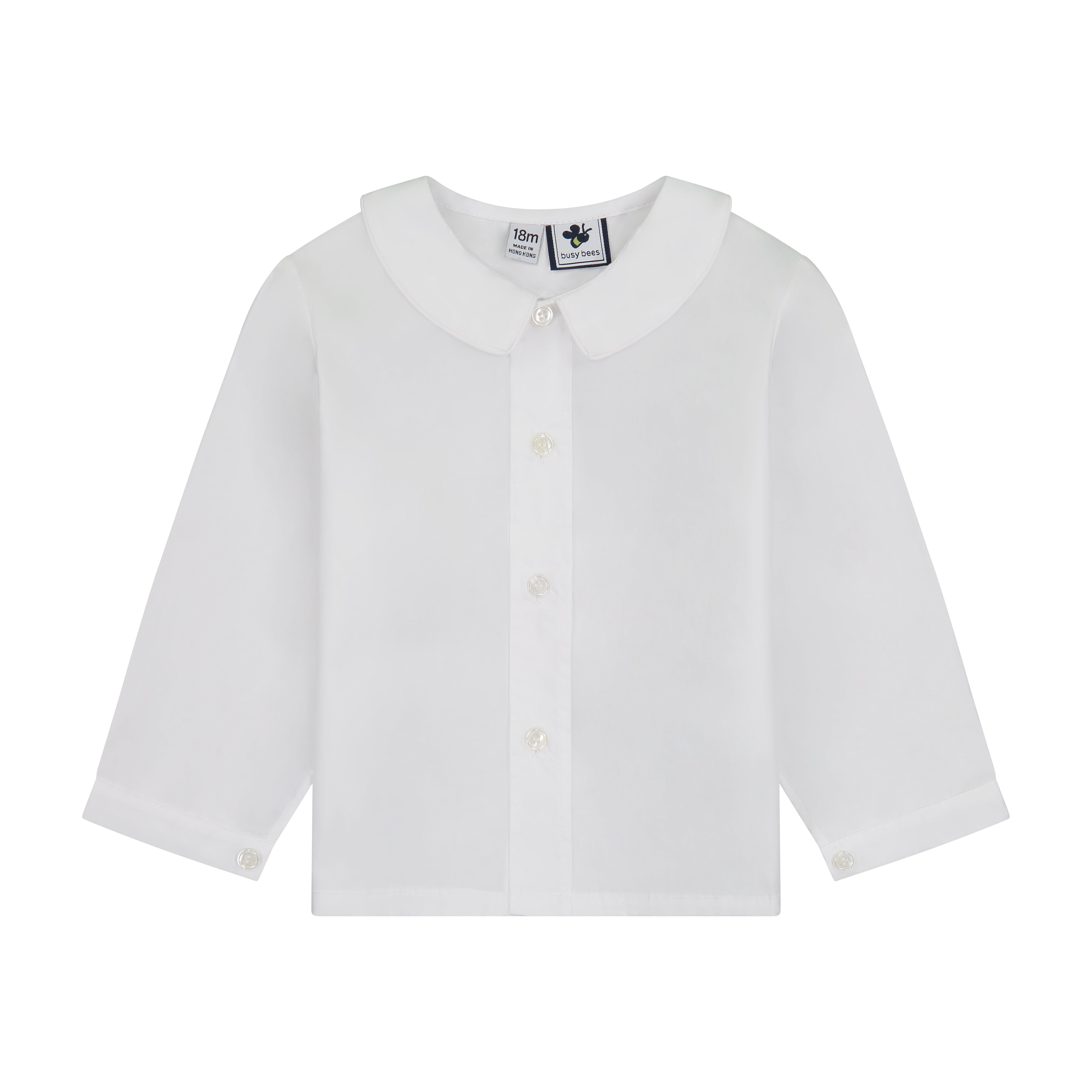 Peter Pan Collar Boys Shirt - Classic White Cotton Top for Kids | Perfect for School, Parties & Family Photos