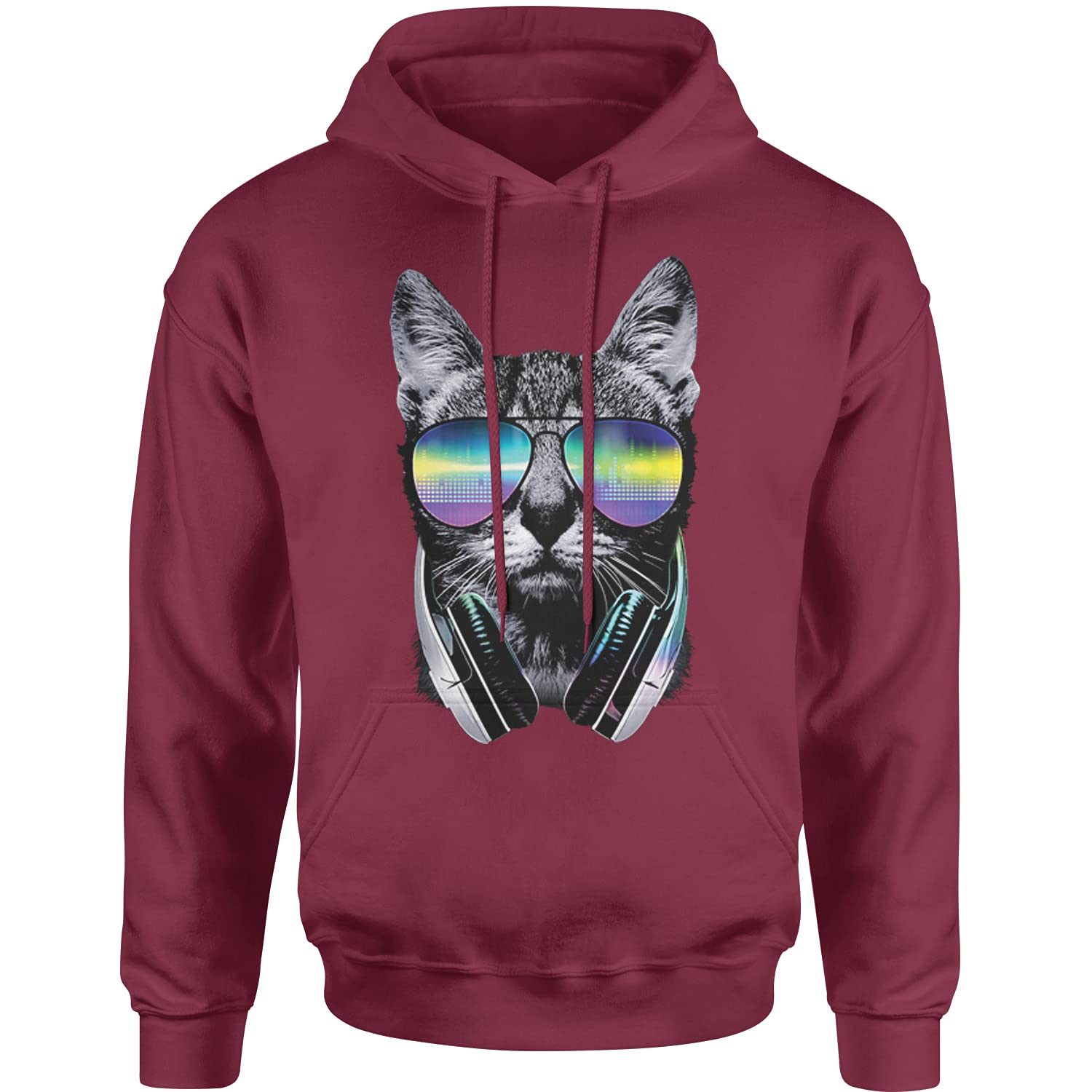 Cool Cat DJ with Headphones - Unisex Adult Hoodie for Music Lovers | Perfect for Concerts, Parties & Casual Wear
