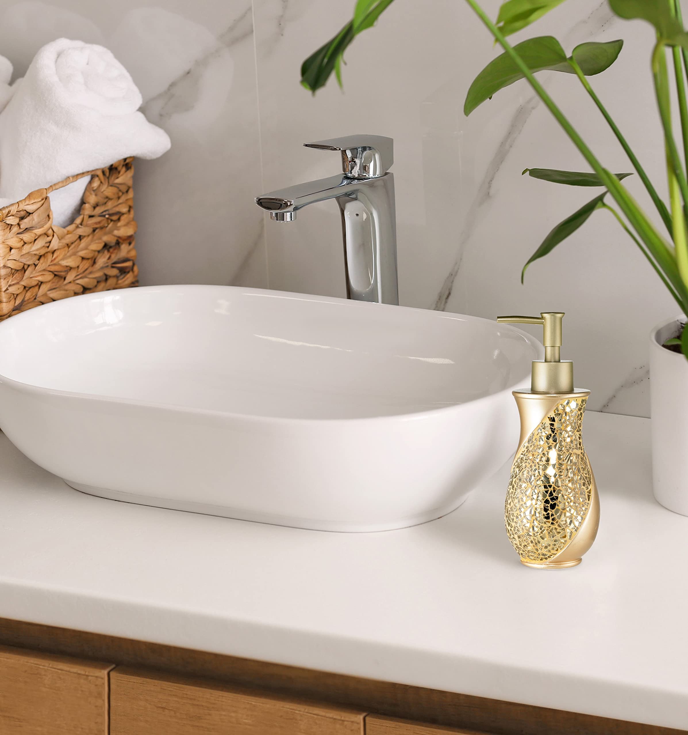 Premium Champagne Sinatra Bath & Body Lotion Pump - Luxury Moisturizing Hand & Body Lotion Dispenser for Spa, Bathroom & Home Use