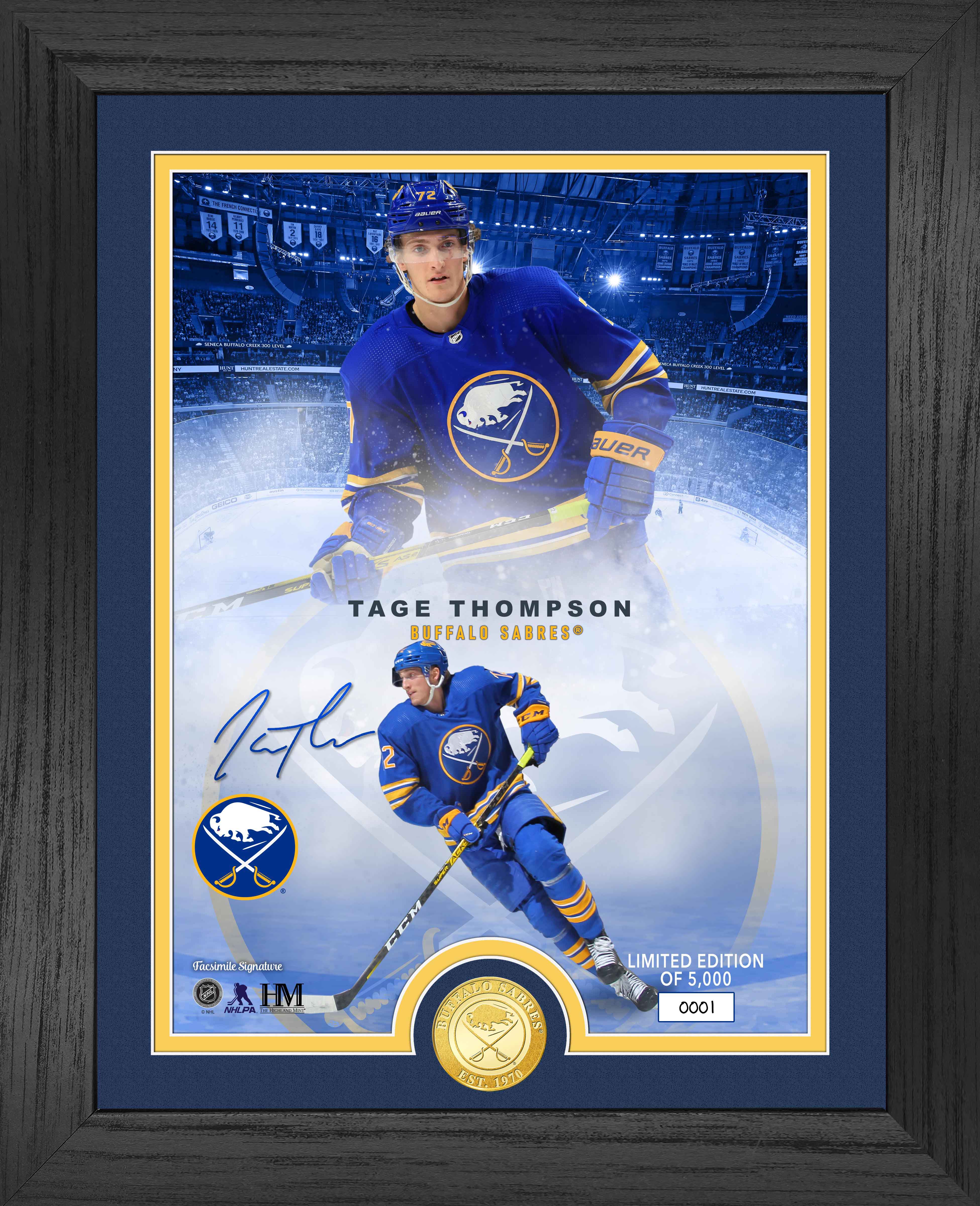 Tage Thompson Buffalo Sabres Legends Bronze Commemorative Coin - Limited Edition NHL Collectible for Hockey Fans & Memorabilia Enthusiasts - Perfect for Display, Gifting, and Sports Collections