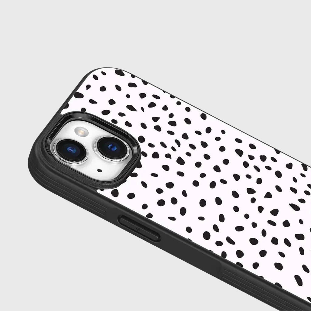 iPhone 15 Plus Case with MagSafe - Slim Protective Cover with White Polka Dots Design | Perfect for Everyday Use, Travel & Work