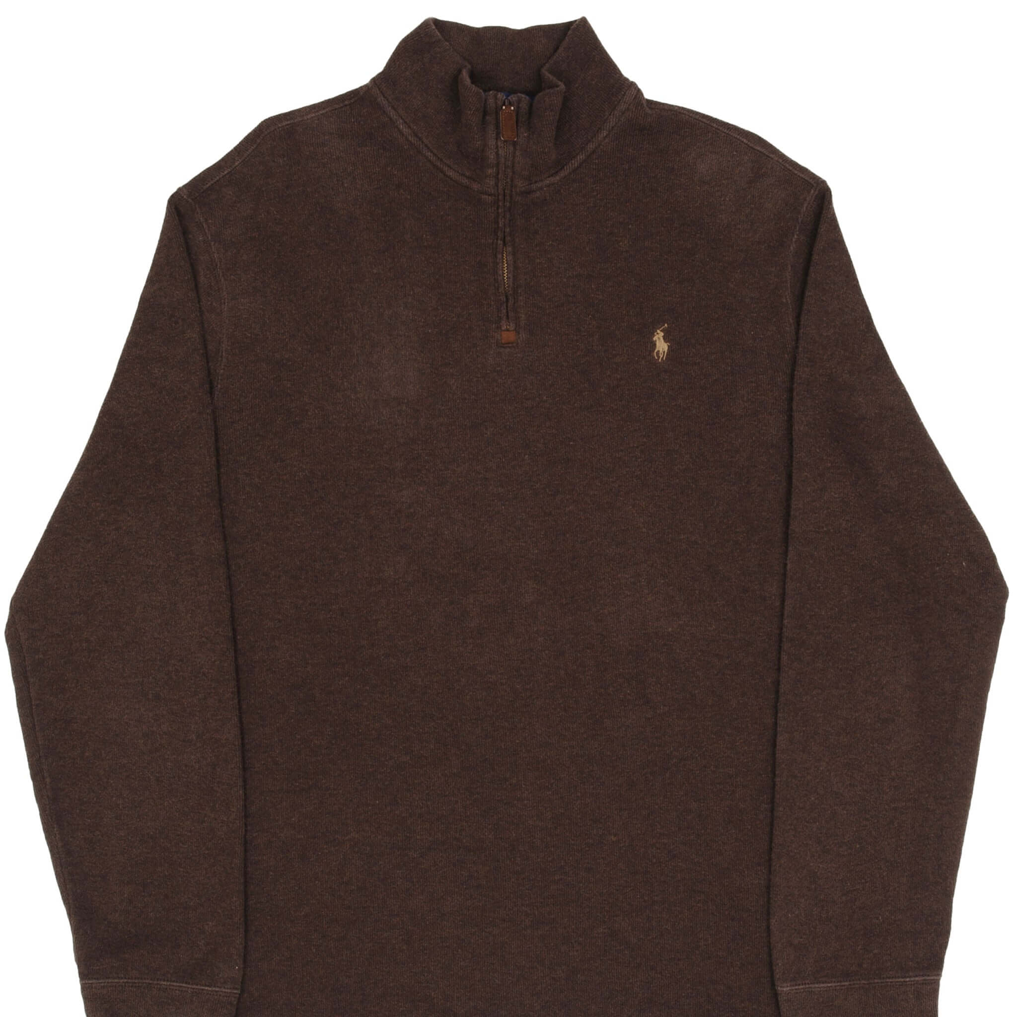 Polo Ralph Lauren Brown Quarter Zip Sweater for Men - Size XL | Casual & Comfortable Pullover for Fall & Winter Outfits