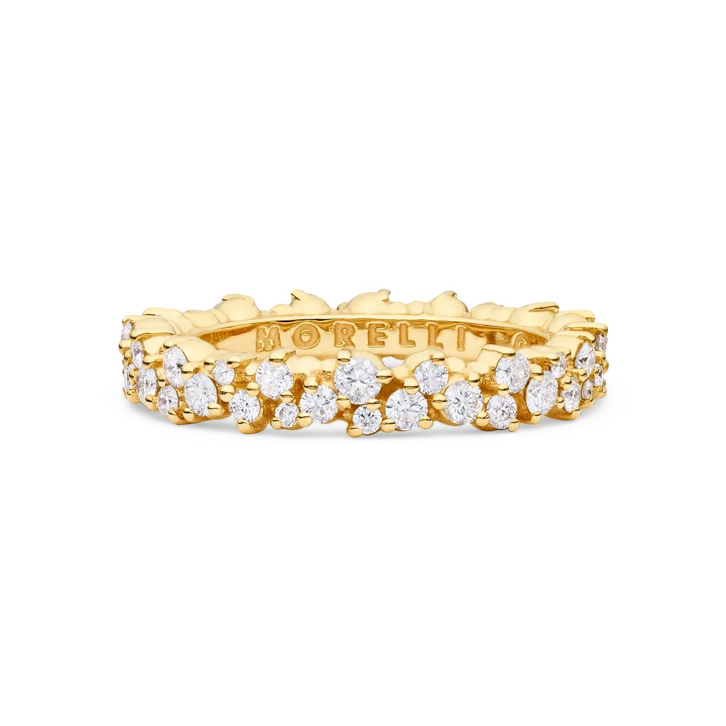 Paul Morelli Diamond Confetti Ring - 14K White Gold Stackable Band with Sparkling Diamonds | Perfect for Weddings, Anniversaries & Everyday Luxury Jewelry