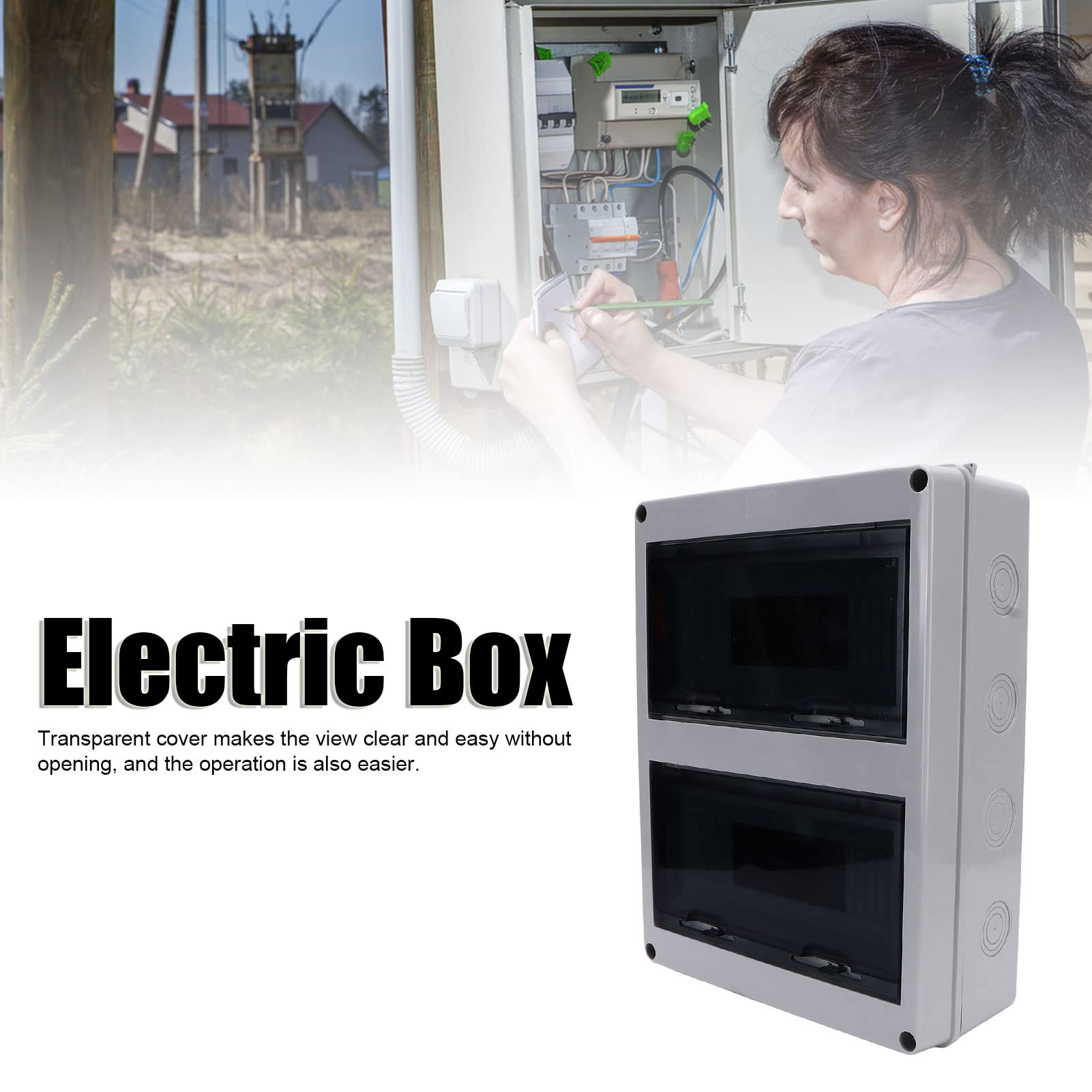 Waterproof Outdoor Electrical Distribution Box - Durable Junction Box for Garden, Patio & Home Wiring - Ideal for Outdoor Lighting, Power Tools & DIY Projects
