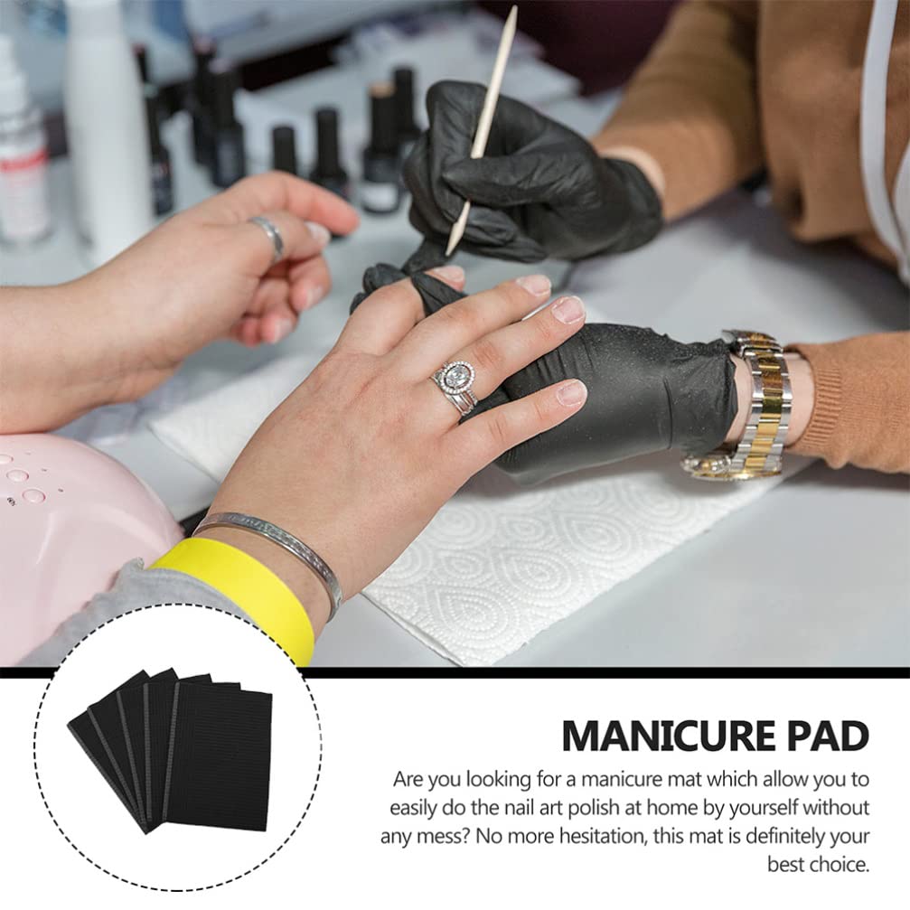 FOMIYES 125Pcs Disposable Nail Art Practice Mat - Salon Manicure Training Pad, Nail Polish & Lacquer Workstation Table Protector for Nail Technicians & Students | Perfect for Home Salon, Nail School Practice & Professional Use