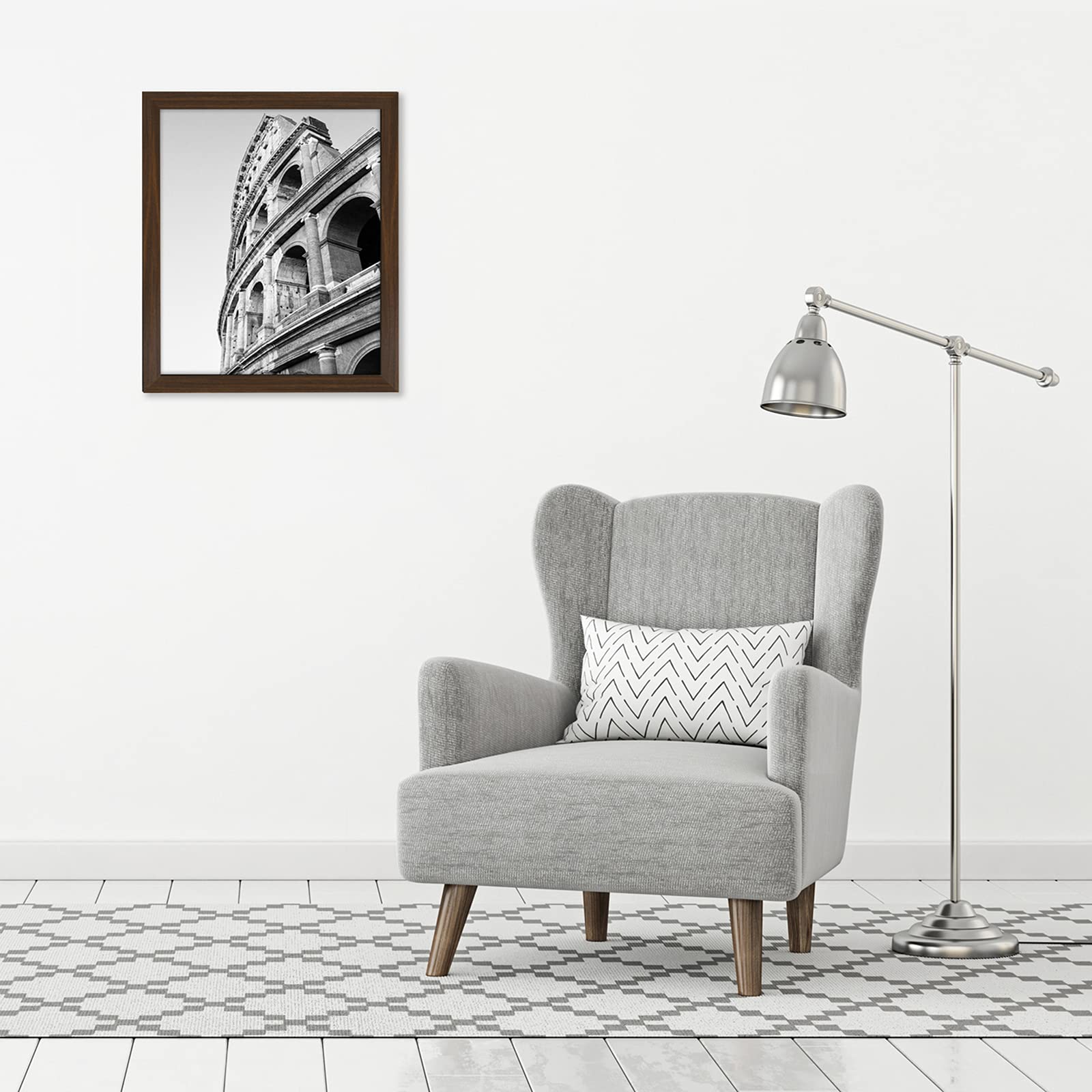 Americanflat 20x24 Walnut Picture Frame - Engineered Wood Wall Display for Home & Office Decor