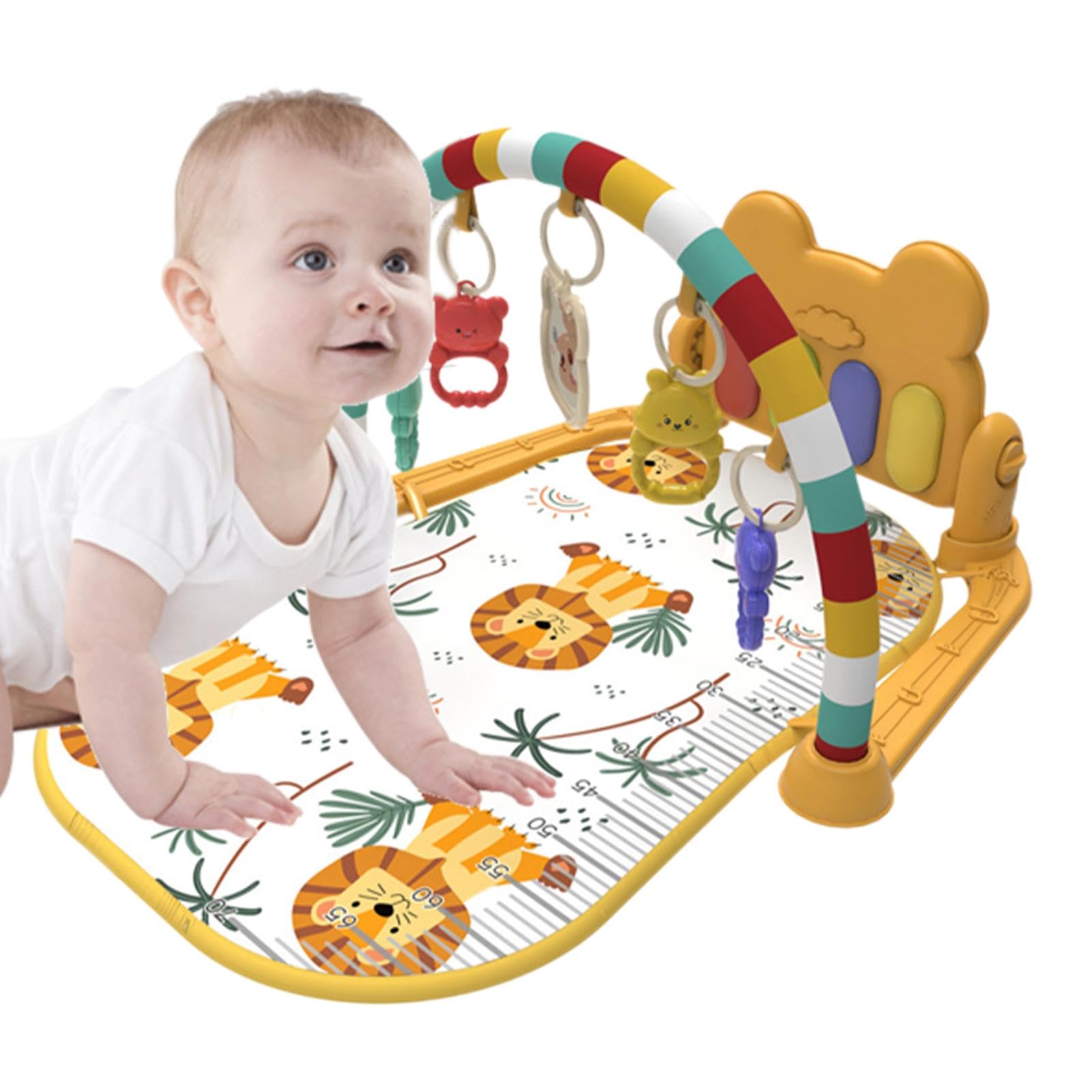 Kids Gym Mat - Cartoon Activity Musical Play Mat for Fitness, Kicking & Leg Strength Exercises | Multifunctional Exercise Mat for Toddlers & Children | Perfect for Playrooms, Daycares & Home Workouts