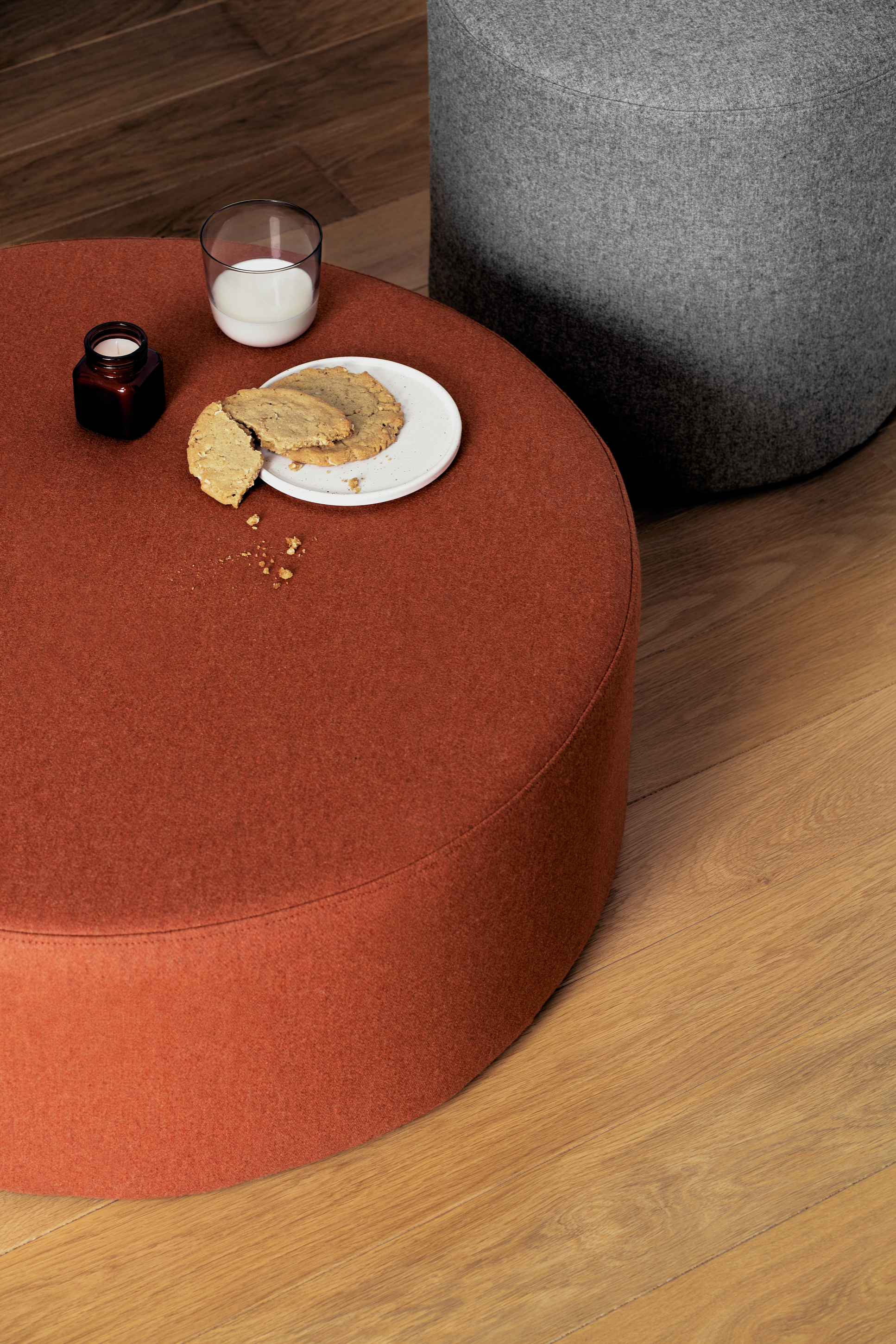 Handmade Folk Pouf Ottoman - Extra Tall Boho Floor Seating for Living Room, Bedroom & Outdoor Use