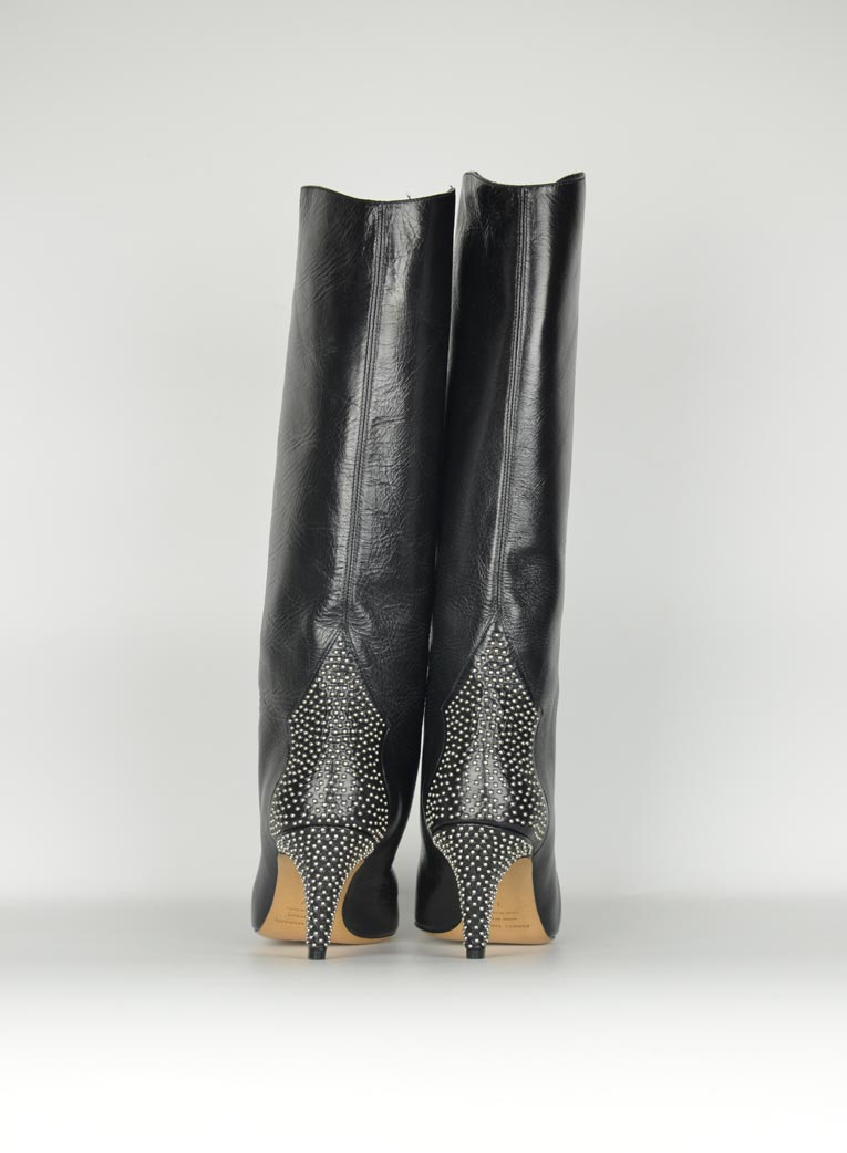Isabel Marant Black Leather Boots with Studs - Size 37 | Stylish Women's Ankle Boots for Casual Outfits & Night Out