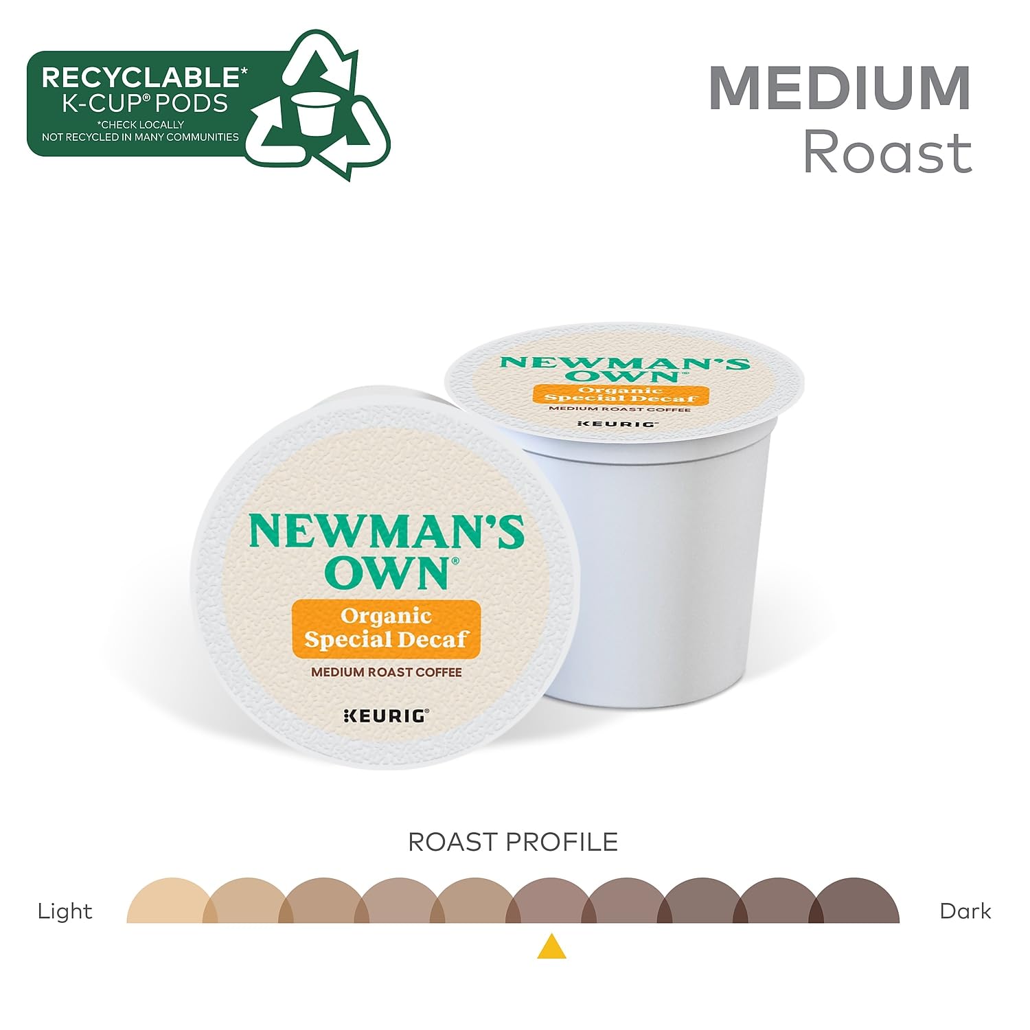Newman's Own Organics 4051CT Special Decaf K-Cups, 96 Count Carton - Premium Organic Decaffeinated Coffee Pods for Keurig Brewers - Perfect for Home, Office & Morning Coffee Routine