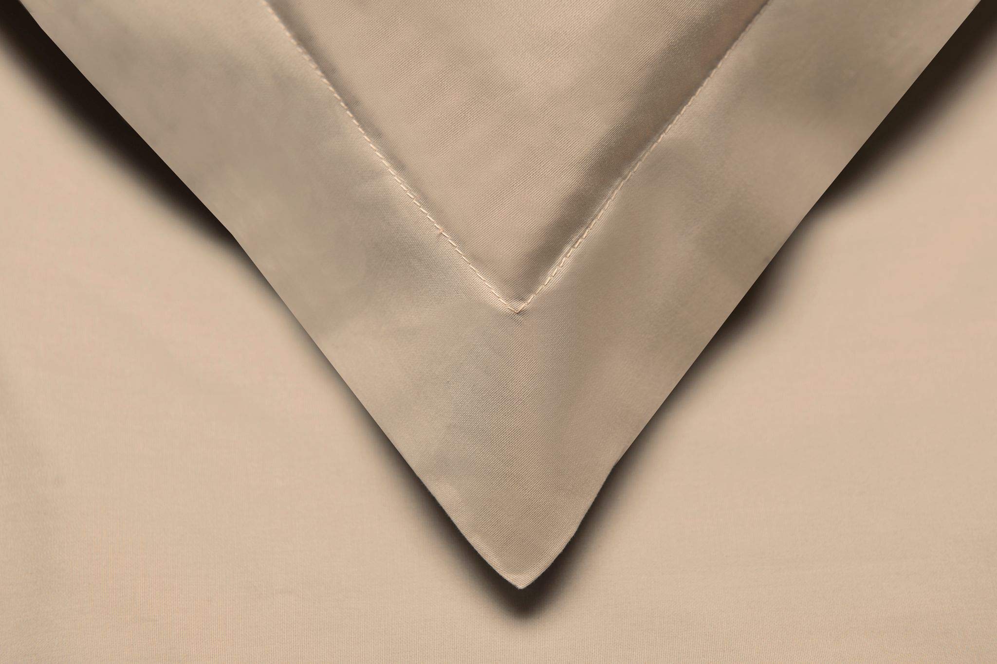 Premium 300-Thread Count Percale Cotton Duvet Cover Set - King Size Tan 3-Piece Bedding with Sateen Weave | Ultra Soft, Cooling & Breathable for All-Season Comfort | Perfect for Master Bedroom, Guest Room & Hotel Luxury