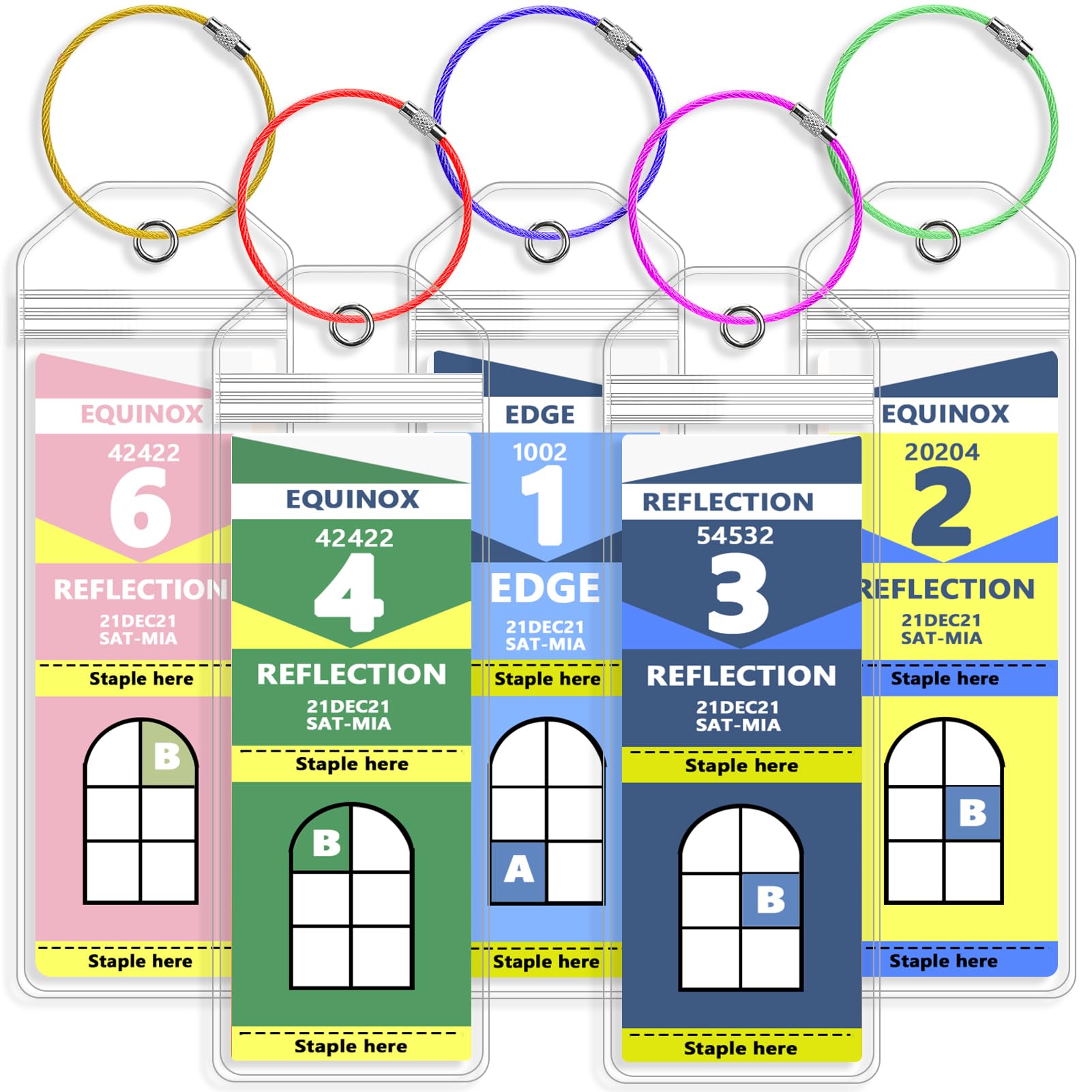 5-Pack Celebrity Luggage Tag Holders - Universal Fit for All Celebrity & Royal Caribbean Cruise Ships (2025-2026) | Durable Cruise Accessories for Easy Baggage Identification