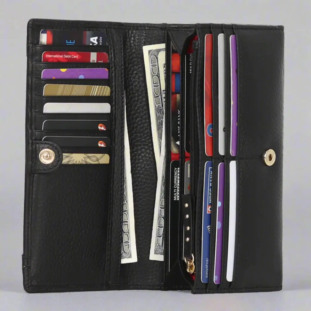 Stylish Genuine Leather Wallet with Studded Accent for Men - Perfect for Everyday Use, Travel & Gift Giving