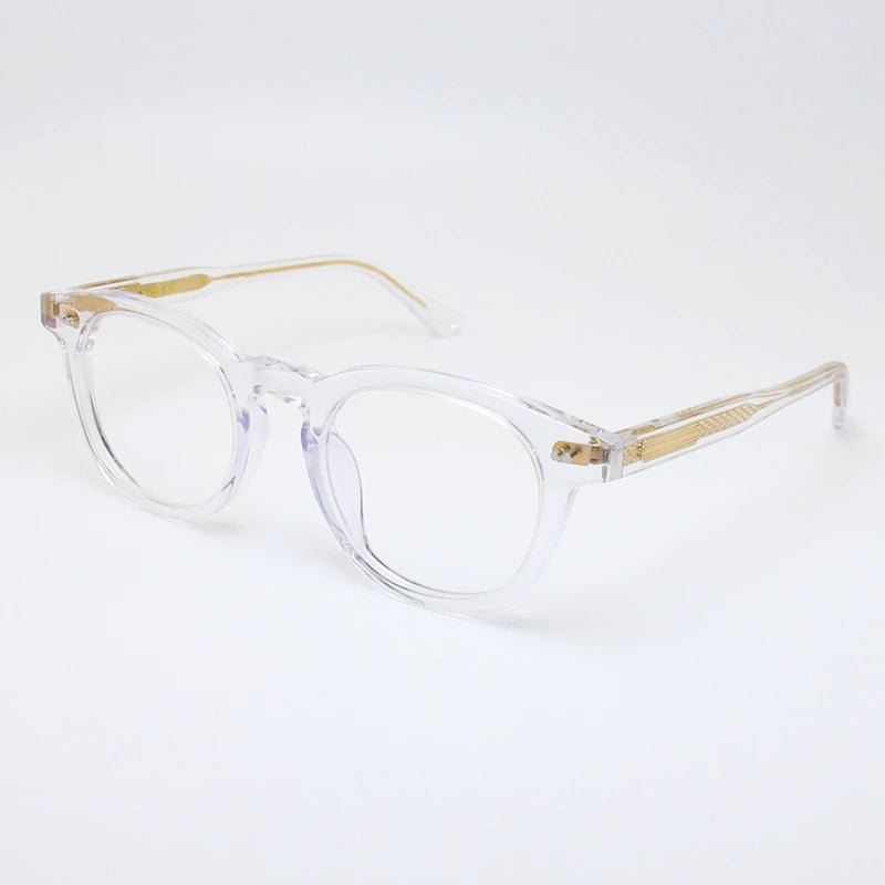 Stylish Unisex Black Acetate Eyeglasses - Round & Square Full Rim Frame 21322 | Perfect for Work, Reading & Fashion Accessories