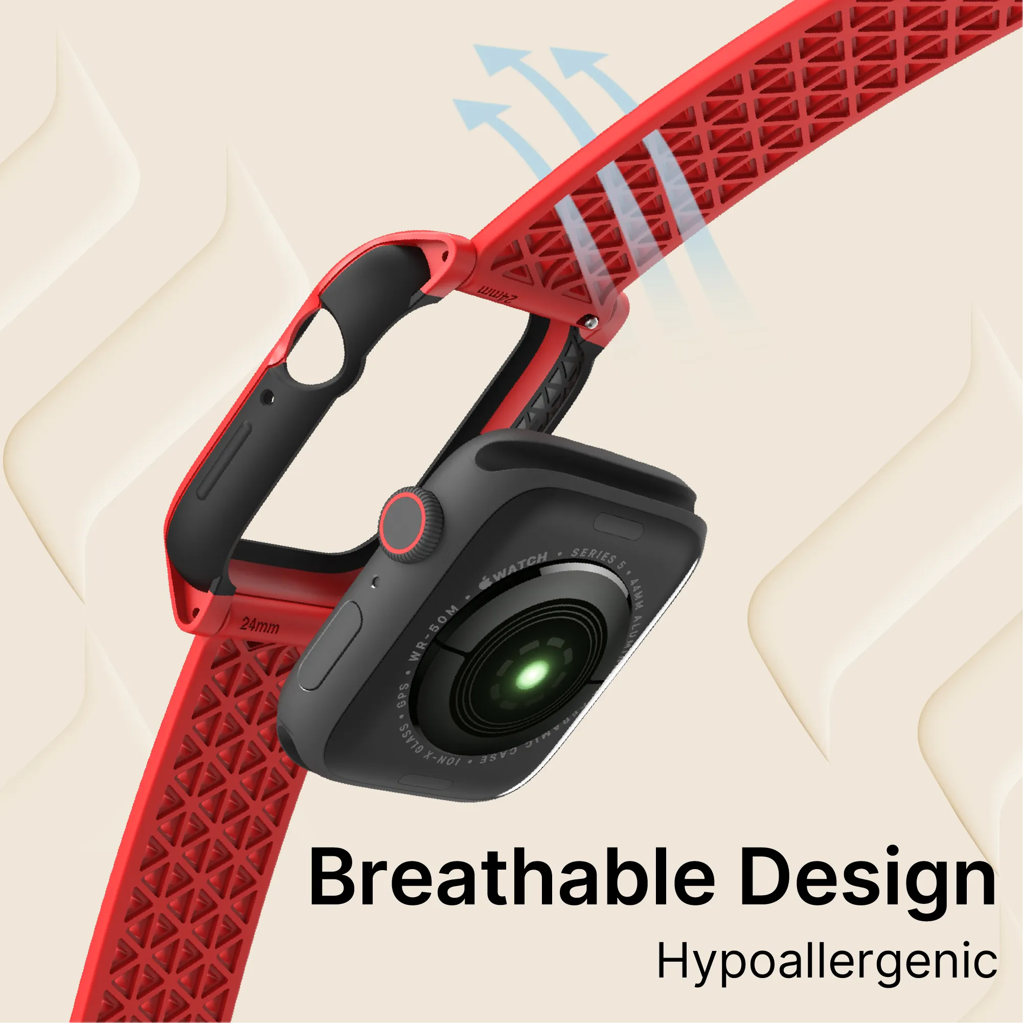 Rugged Protective Case with Band for Apple Watch Series 6/5/4/SE (44mm) - Durable Cover for Outdoor Sports & Active Lifestyle