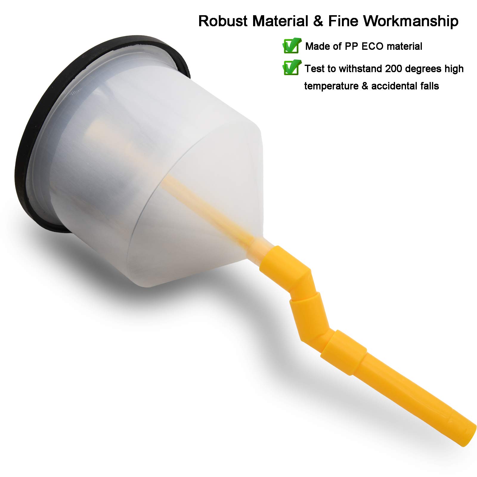 LEIMo Spill Proof Coolant Filling Funnel Kit - No Spill Radiator Funnel for Auto Coolant Flush - Clear Plastic Coolant Refill Tool for Car, Truck & Motorcycle Maintenance